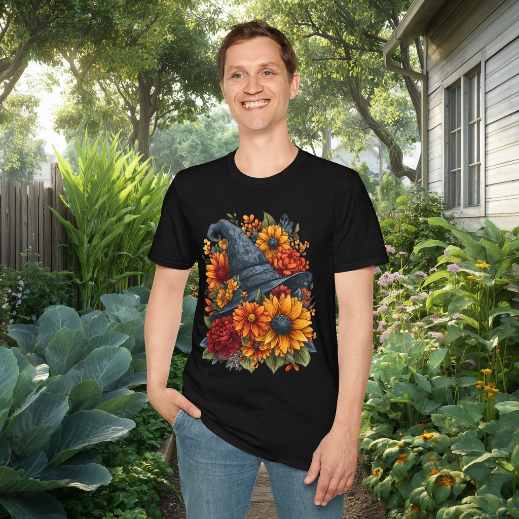 Autumn Floral Witches Hat T-Shirt