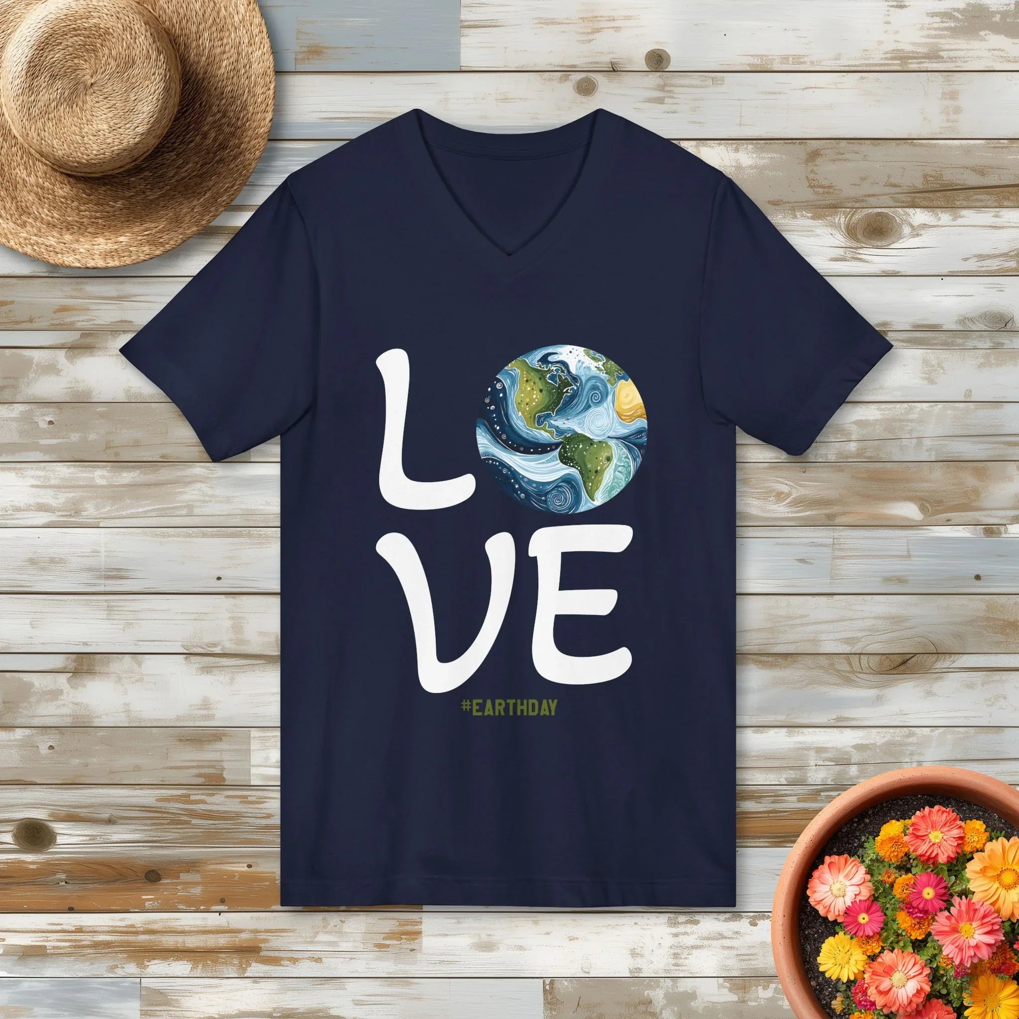 LOVE Earth V-Neck T-Shirt