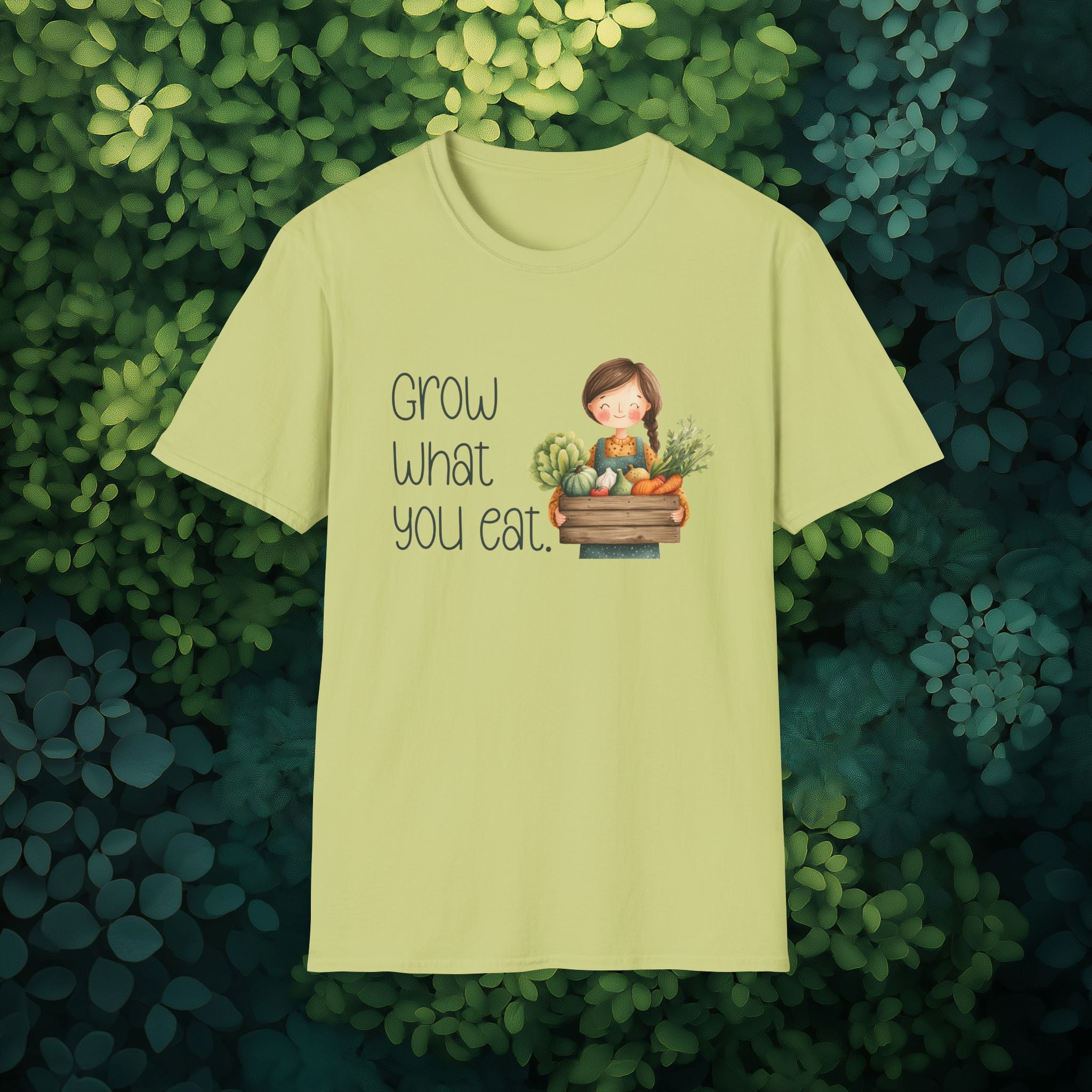 Grow What You Eat, Cartoon Gardener T-Shirt