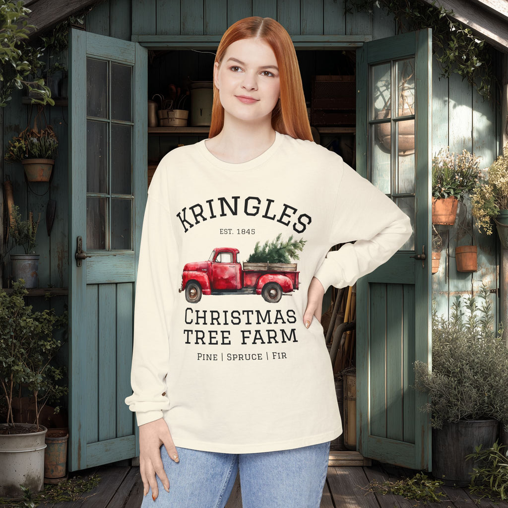 North Pole Christmas Tree Farm Long Sleeve Tee
