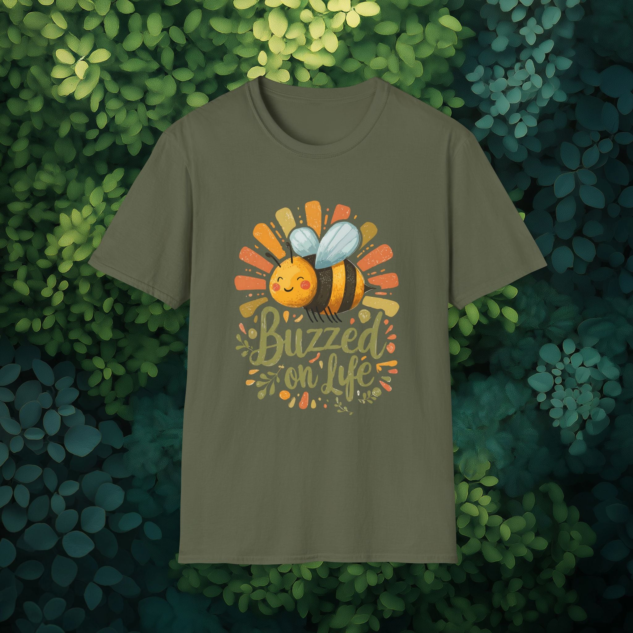 Buzzed on Life Sweet Bee T-shirt for Nature Lovers