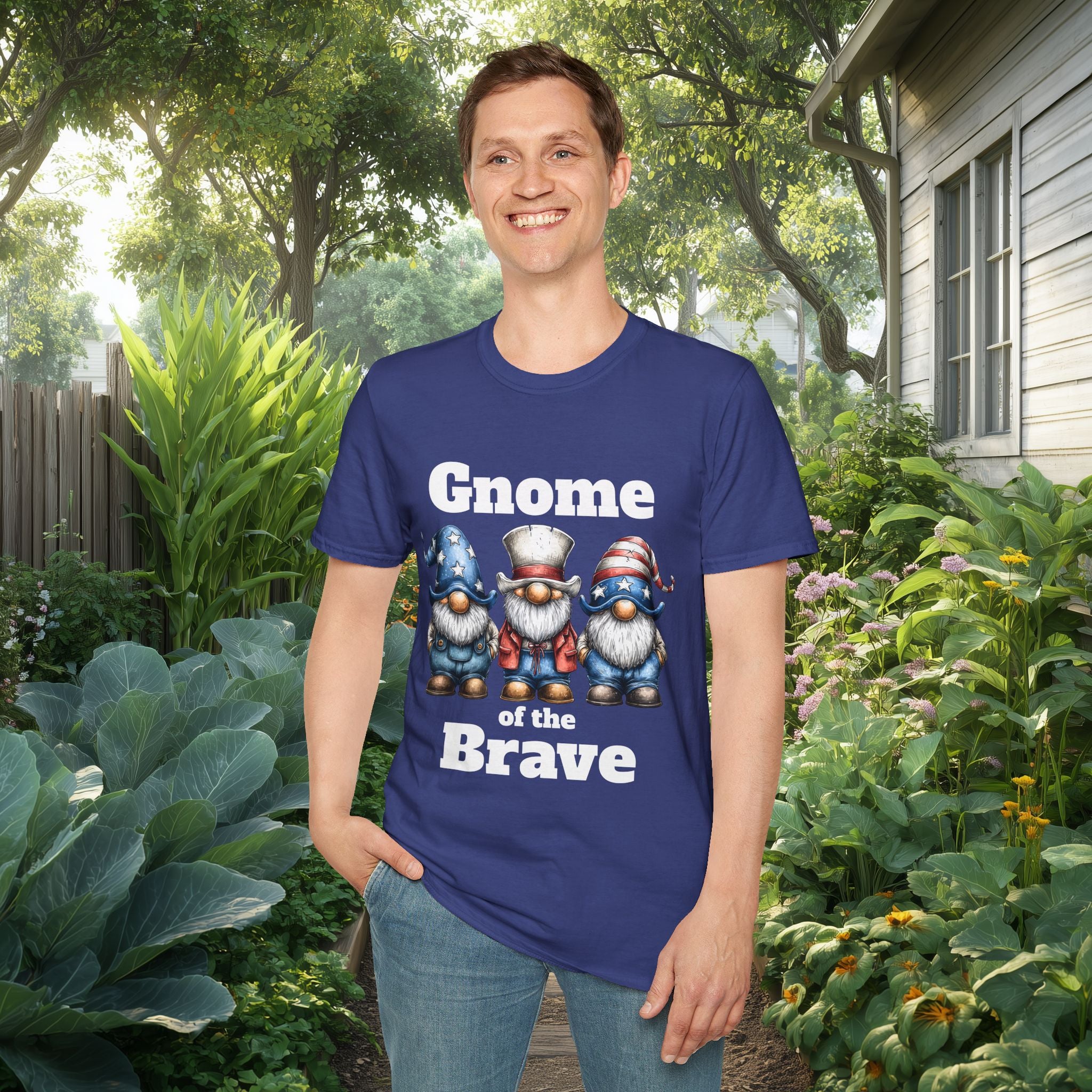 Patriotic Gnome of the Brave USA T-Shirt