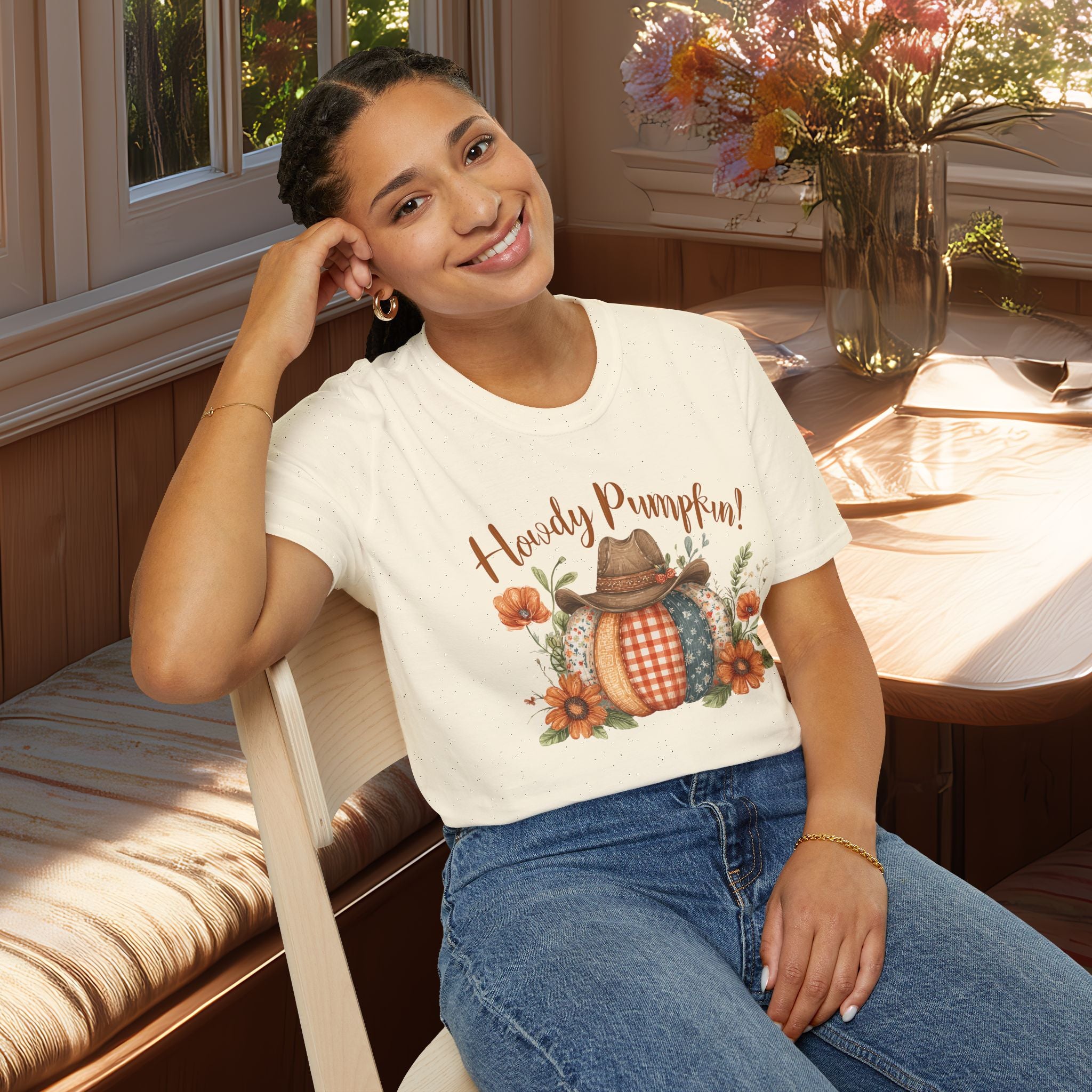 Patchwork Howdy Pumpkin T-Shirt