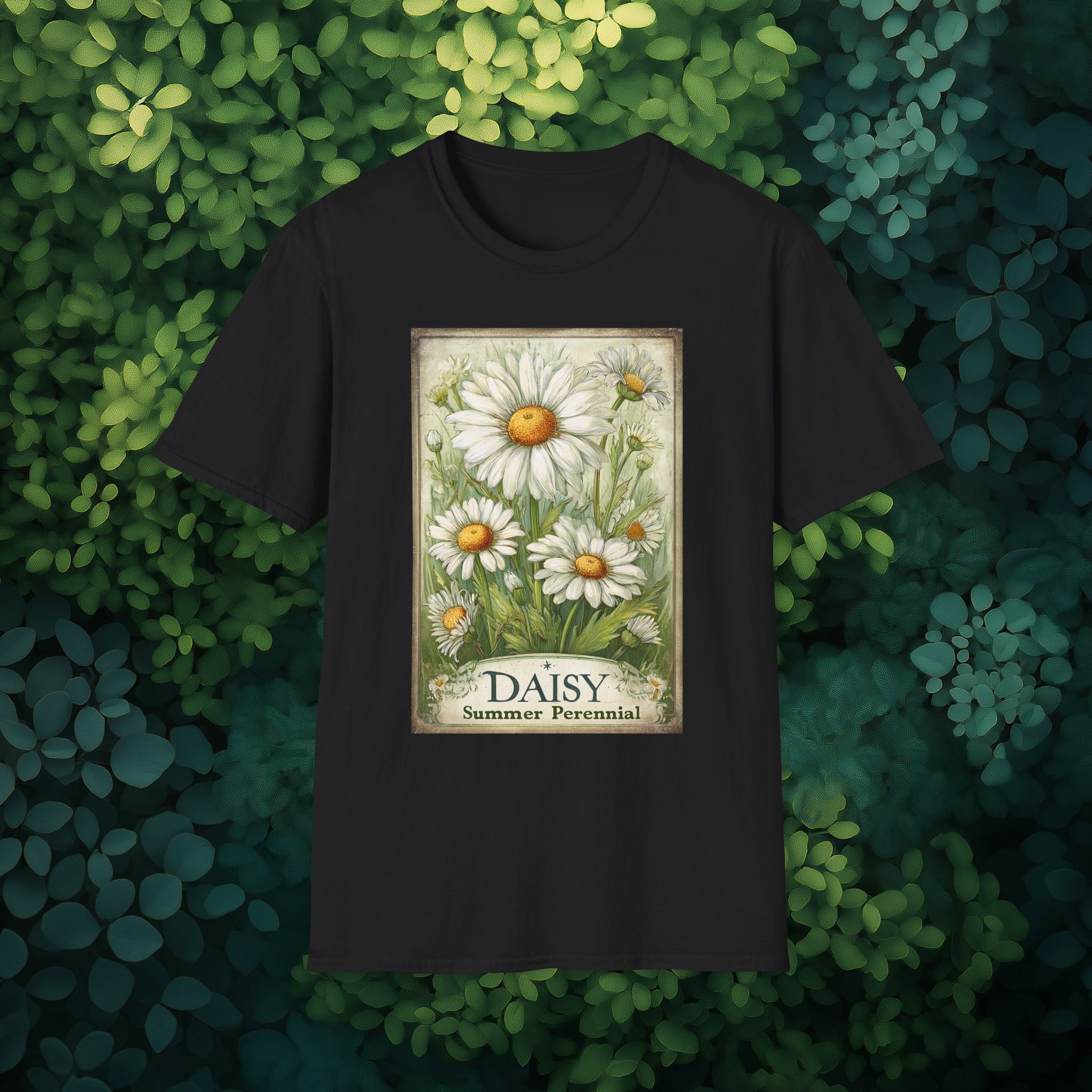 Vintage Daisy Seed Packet Unisex T-Shirt for Gardeners, Nature Lovers, Summer Casual Wear