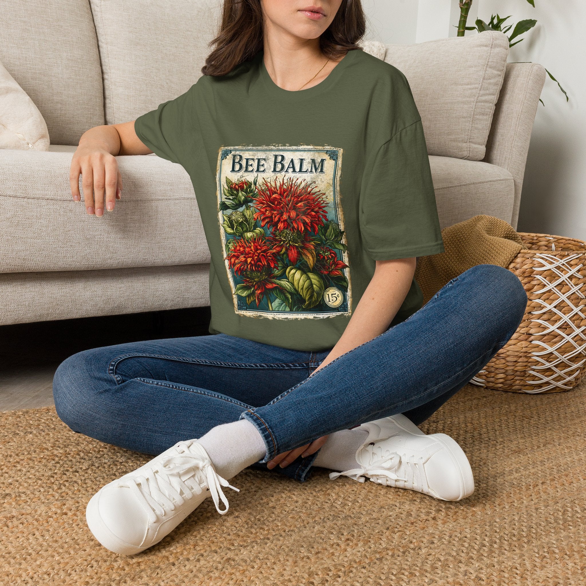 Bee Balm Vintage Seed Packet T-Shirt