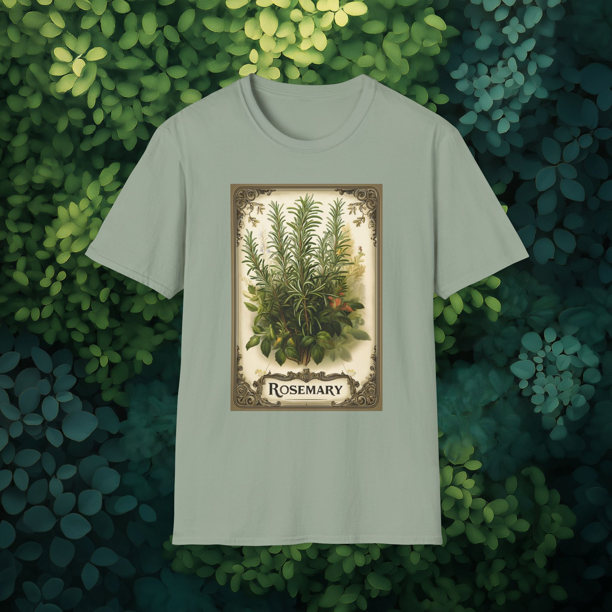 Retro Rosemary Herb Seed Packet Unisex T-Shirt for Gardeners, Nature Lovers, Summer Casual Wear