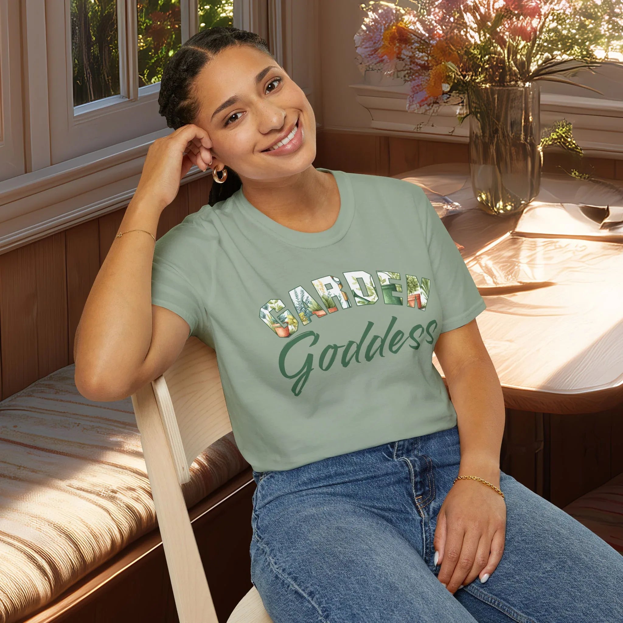 Garden Goddess T-Shirt for Plant Lovers