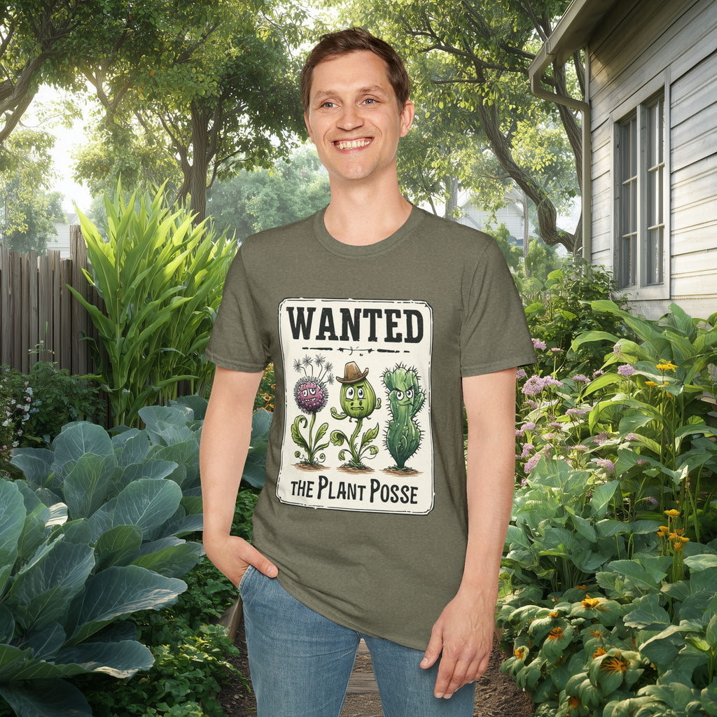 Weedy Plant Posse Wanted Poster T-Shirt