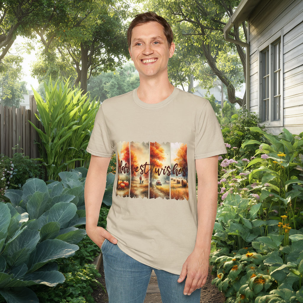 Harvest Wishes Farm Scene T-Shirt