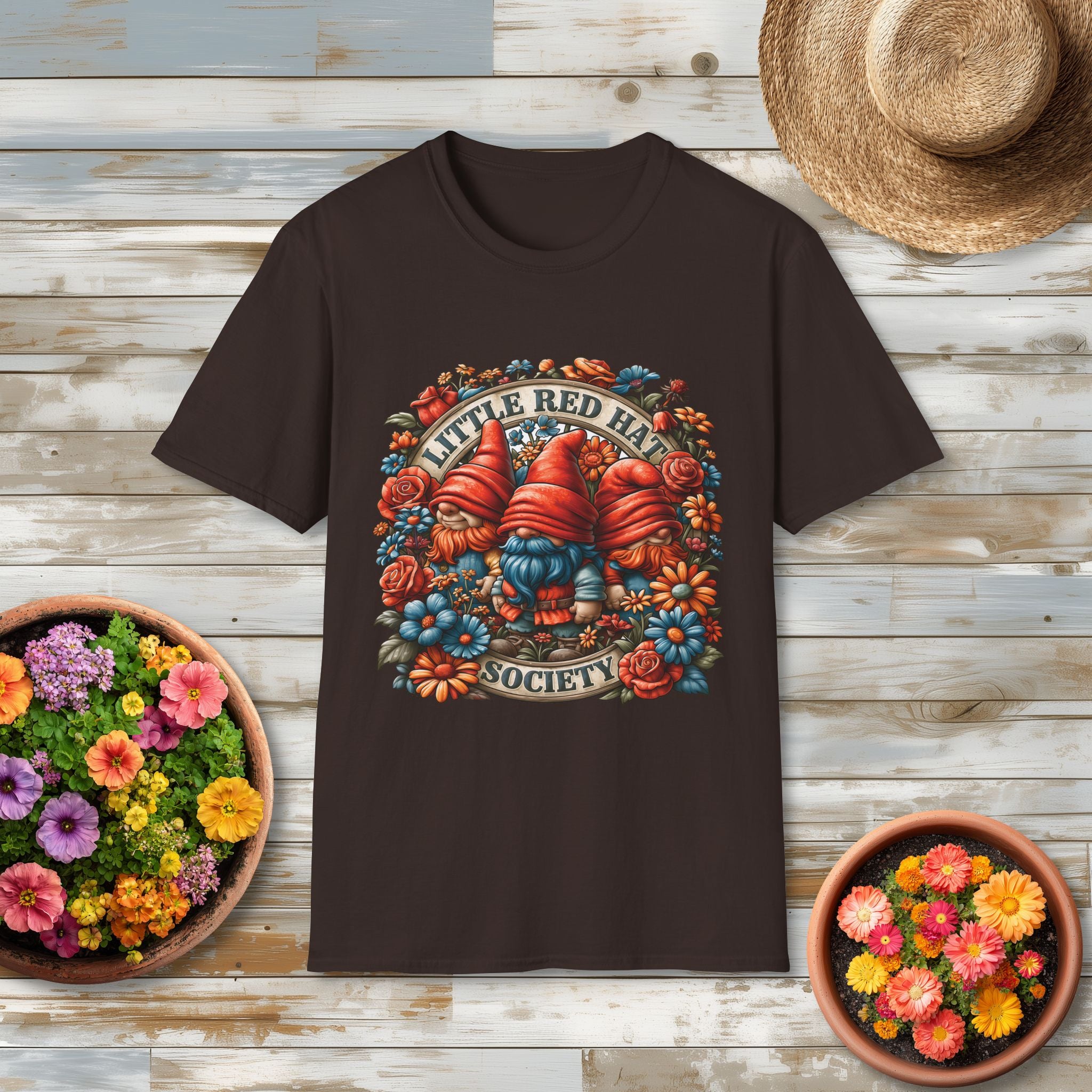 Garden Gnome Little Red Hat Society T-Shirt