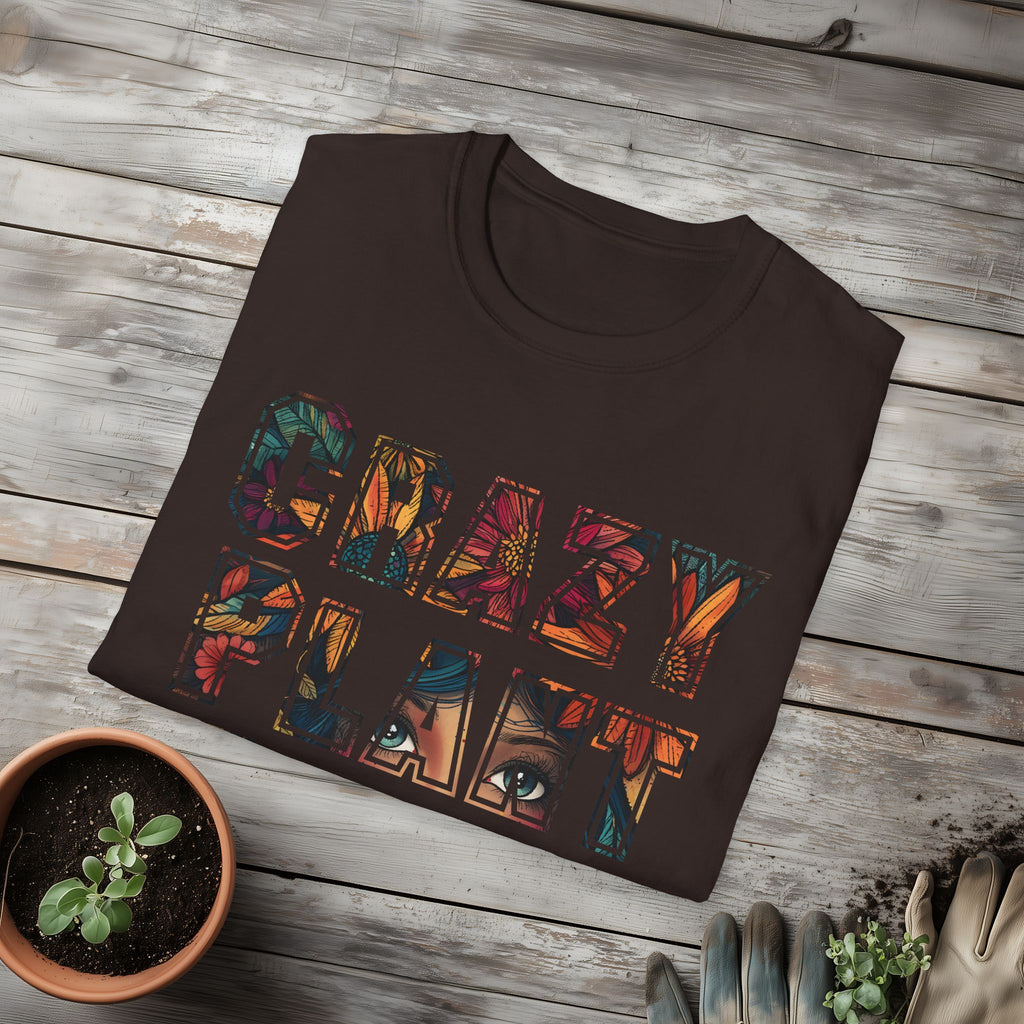Boho Crazy Plant Lady T-Shirt for  Backyard Gardeners