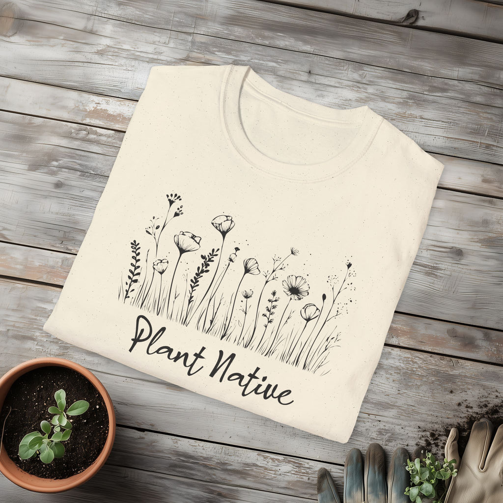 Plant Native T-Shirt for Plant Lovers and Gardeners