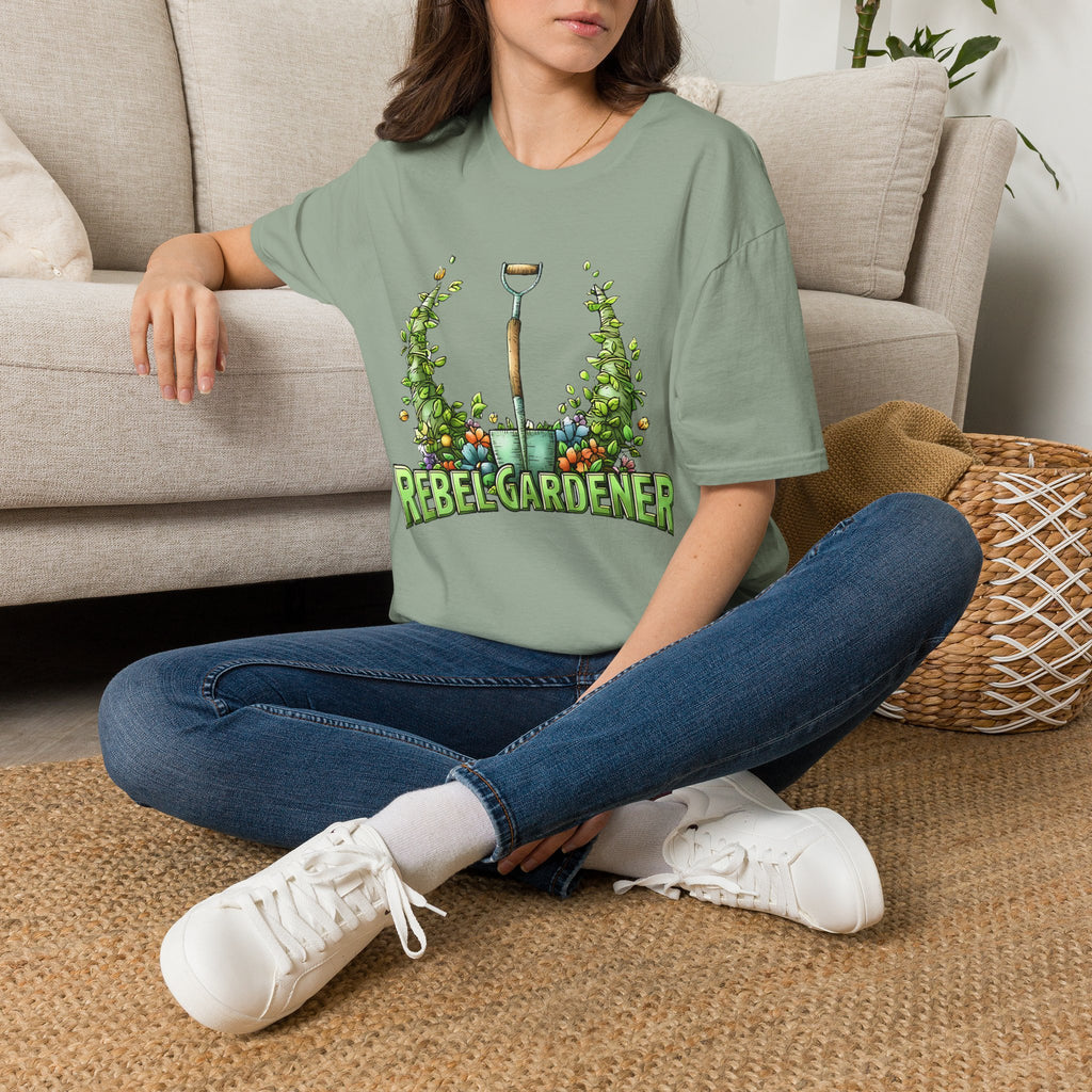 Floral Rebel Gardener Emblem T-Shirt