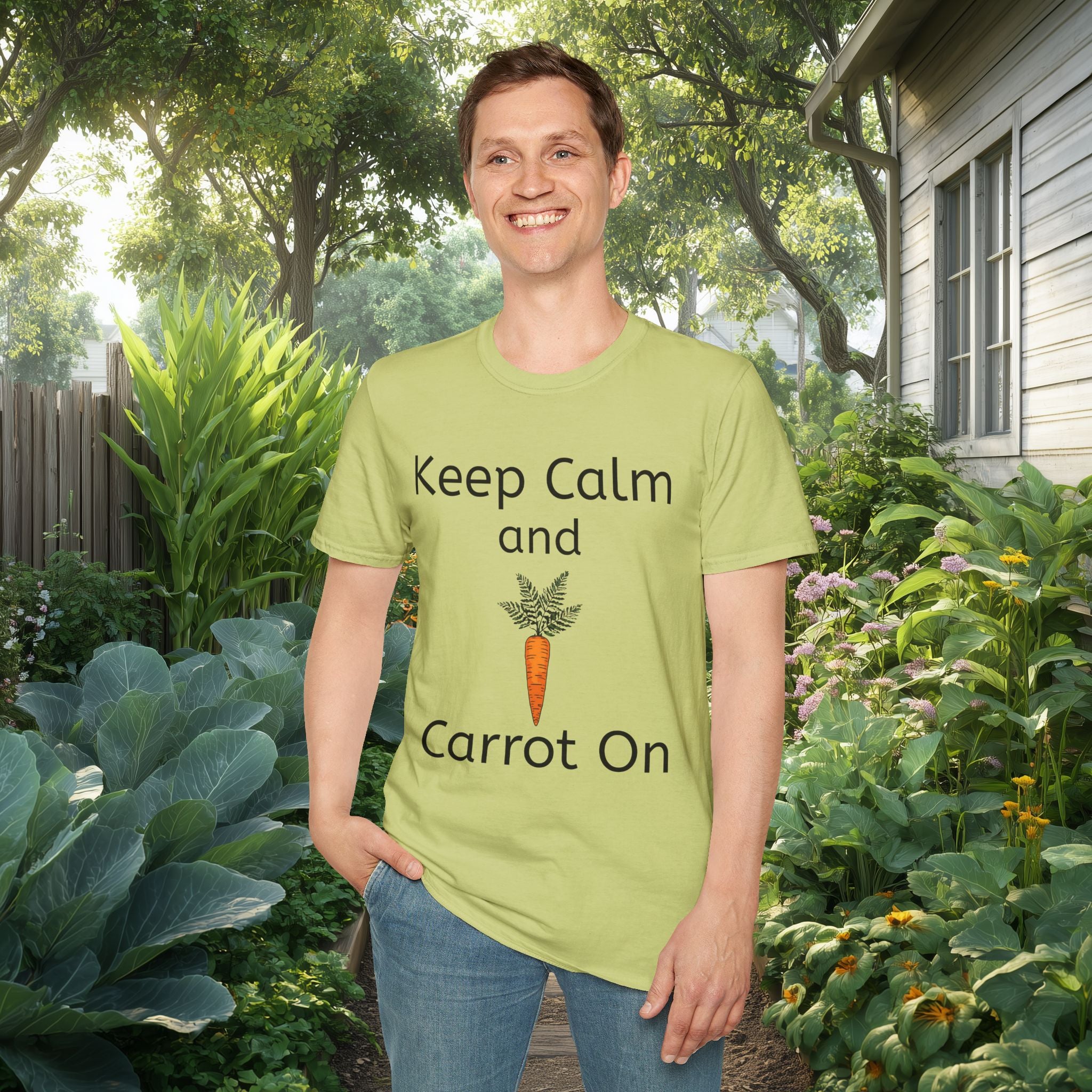 Keep Calm and Carrot On T-Shirt for Garden Lovers