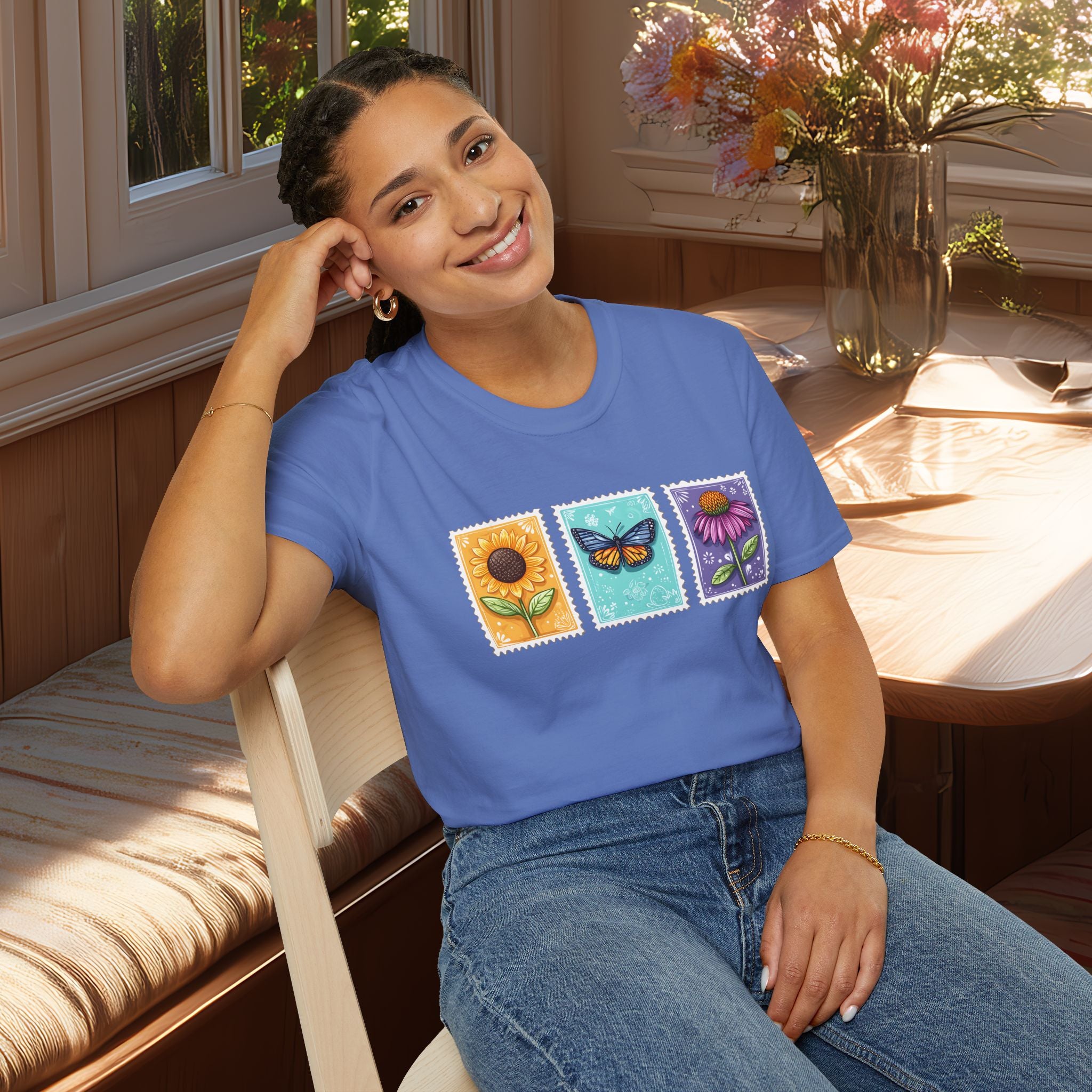 Trio of Floral Postage Stamps T-Shirt
