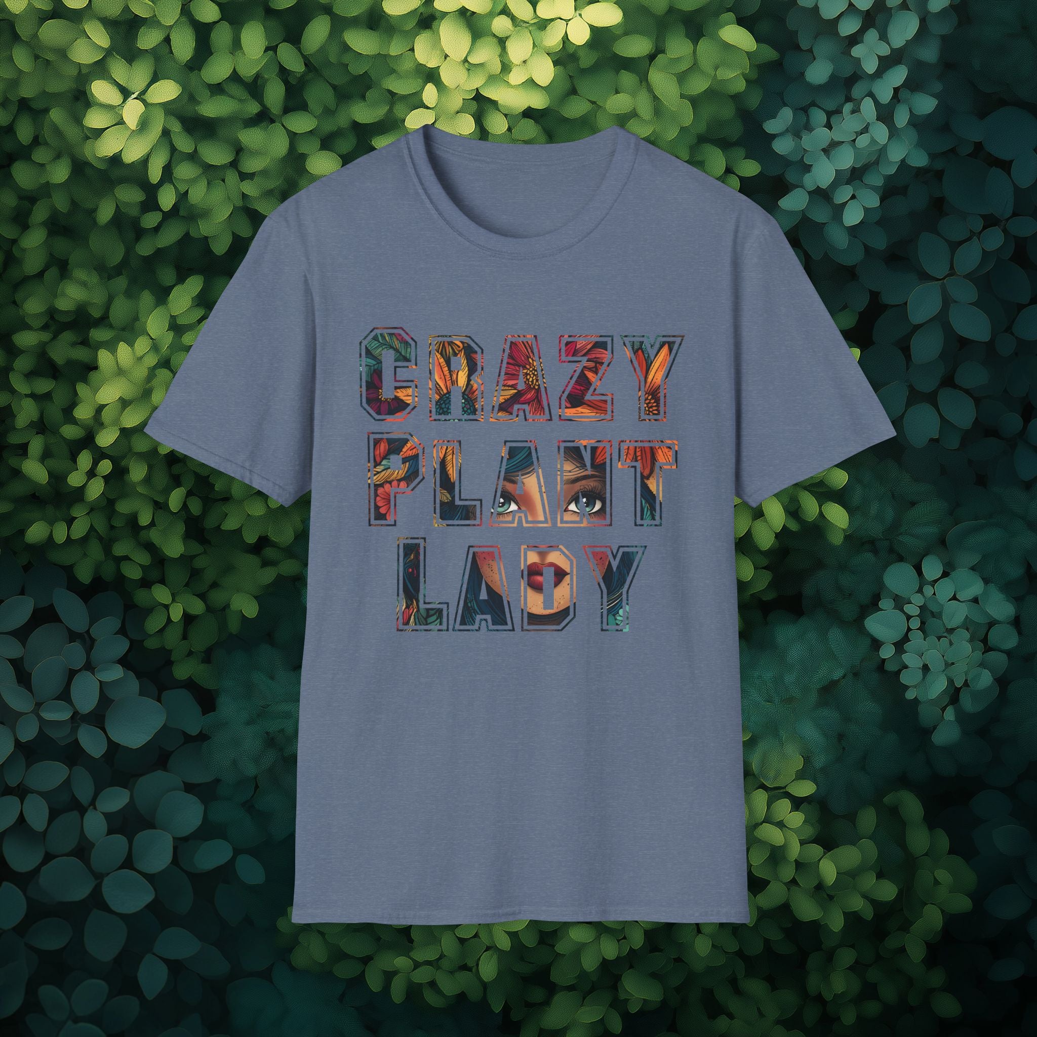 Boho Crazy Plant Lady T-Shirt for  Backyard Gardeners