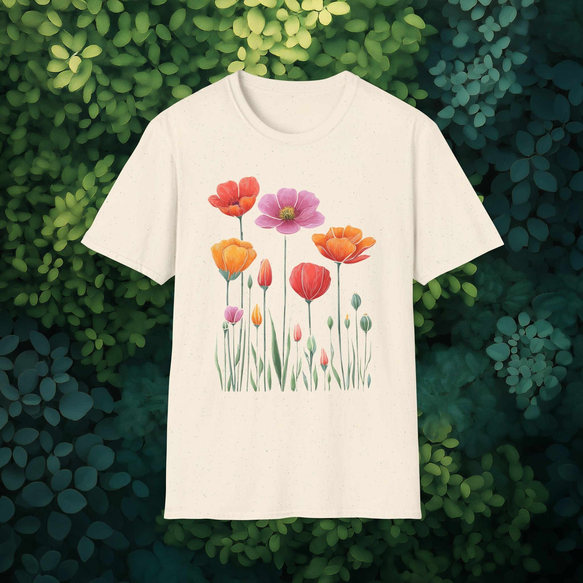 Blooming Poppies T-Shirt for Gardeners