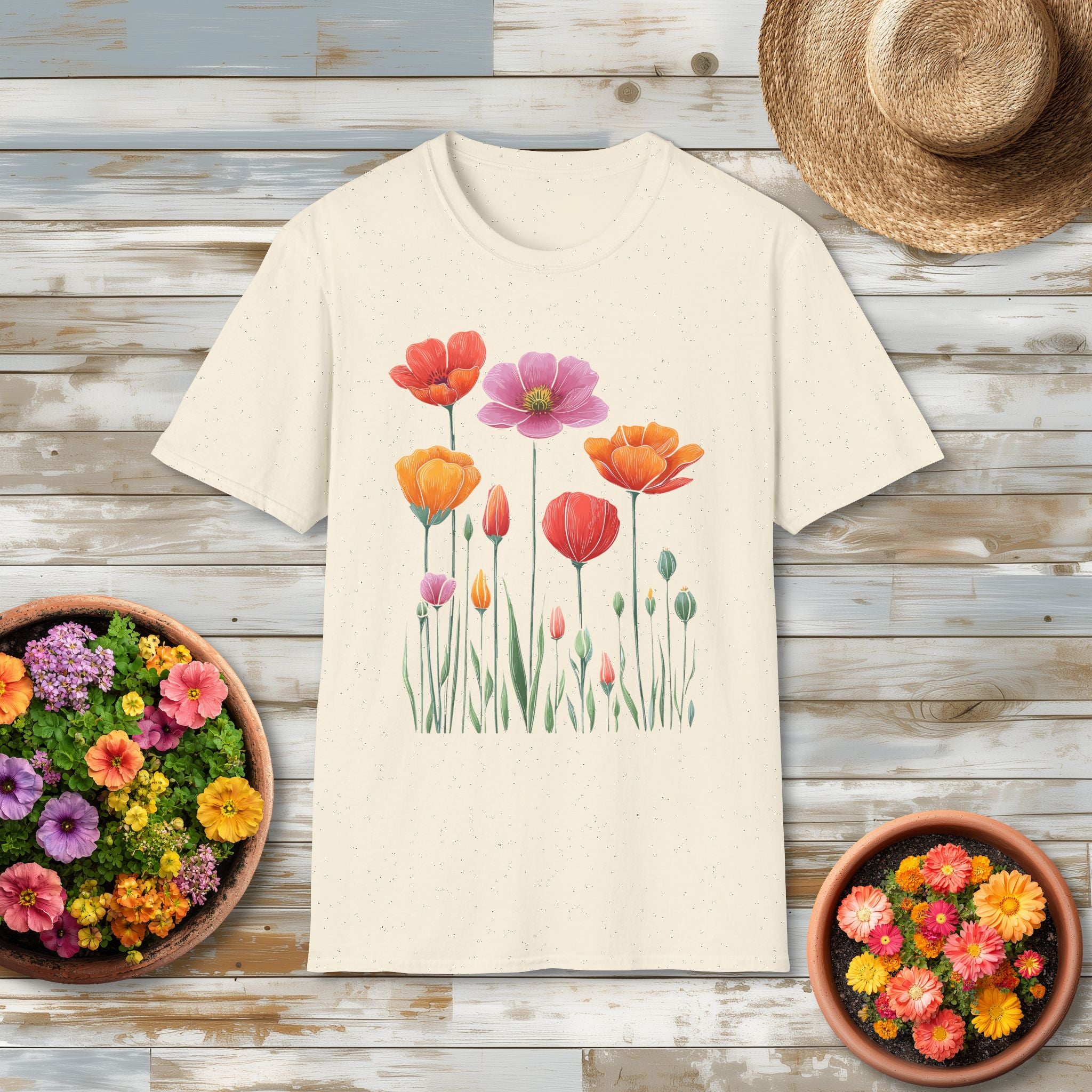 Blooming Poppies T-Shirt for Gardeners