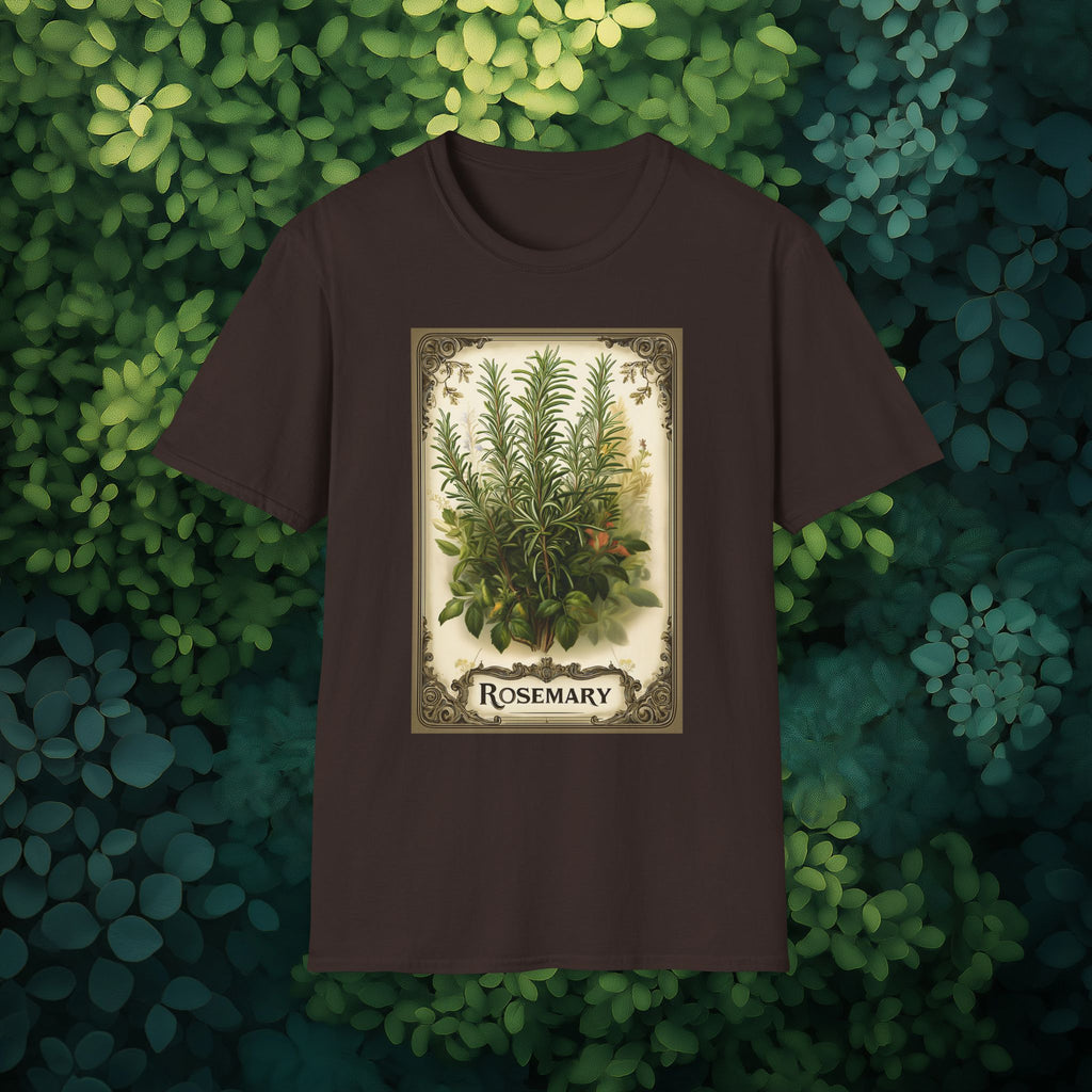 Retro Rosemary Herb Seed Packet Unisex T-Shirt for Gardeners, Nature Lovers, Summer Casual Wear