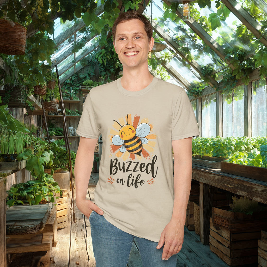 Buzzed on Life Honey Bee T-shirt for Nature Lovers
