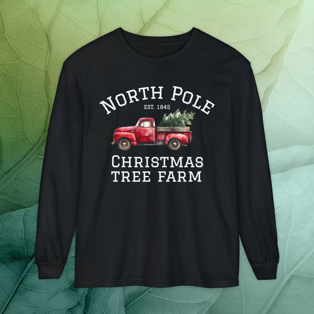North Pole Christmas Tree Farm Long Sleeve Tee