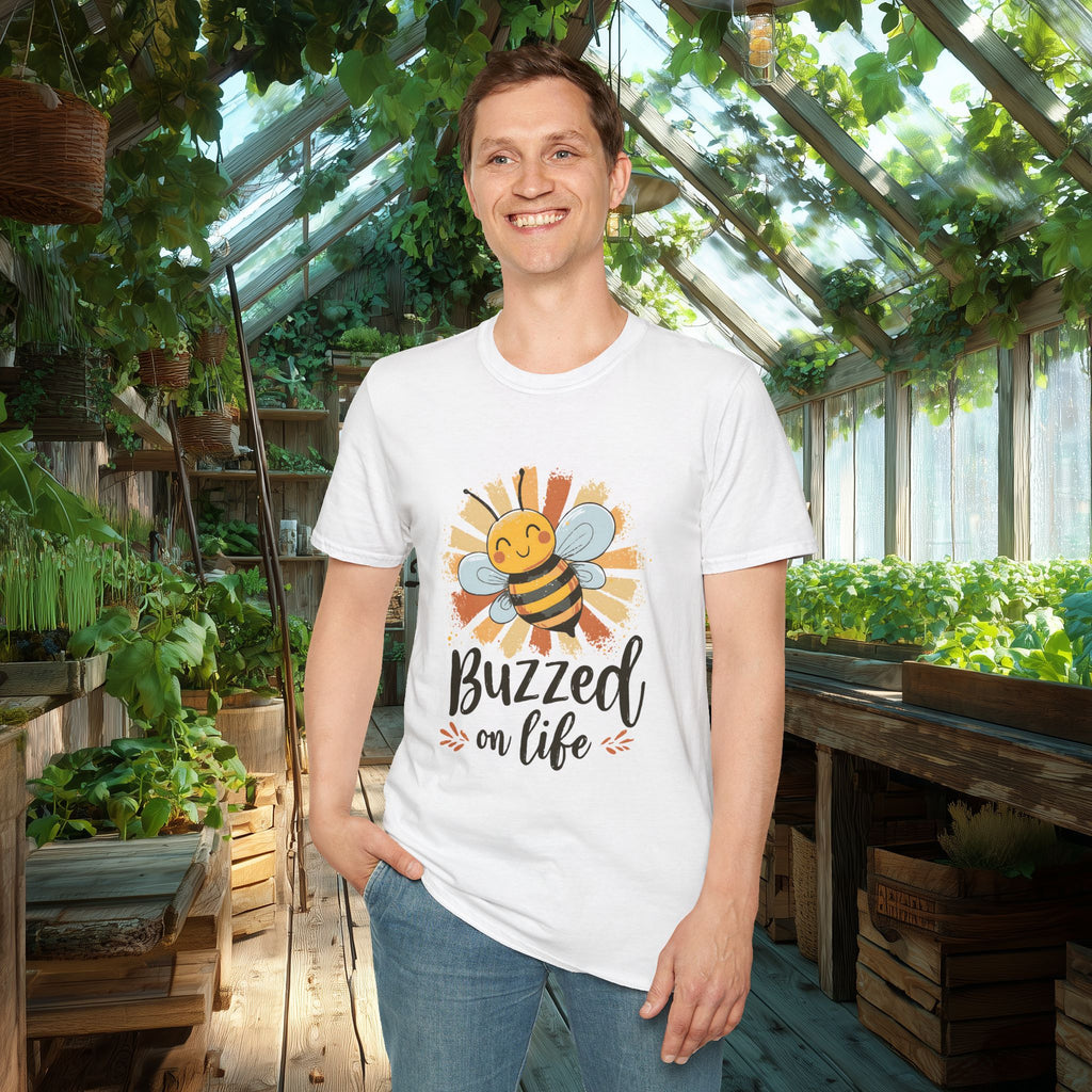 Buzzed on Life Honey Bee T-shirt for Nature Lovers