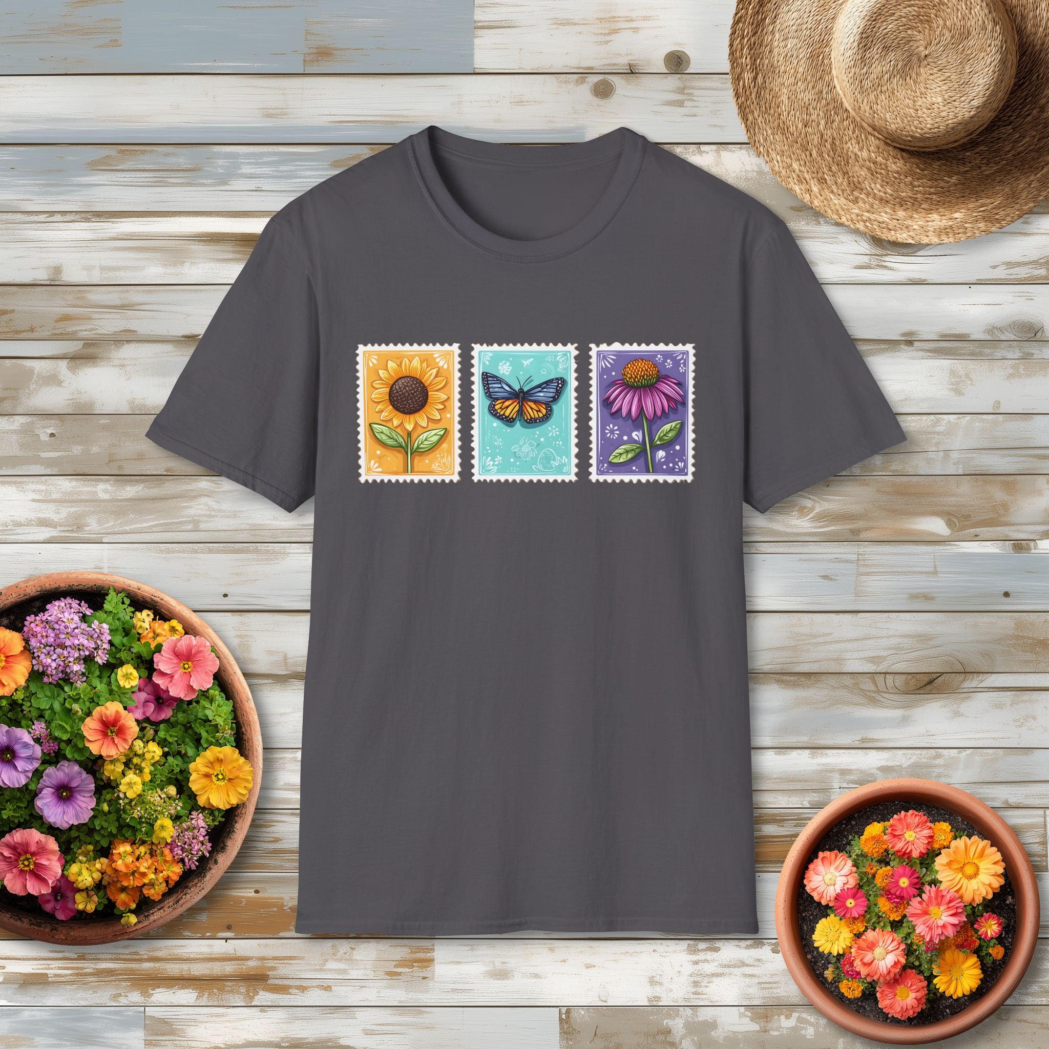 Trio of Floral Postage Stamps T-Shirt