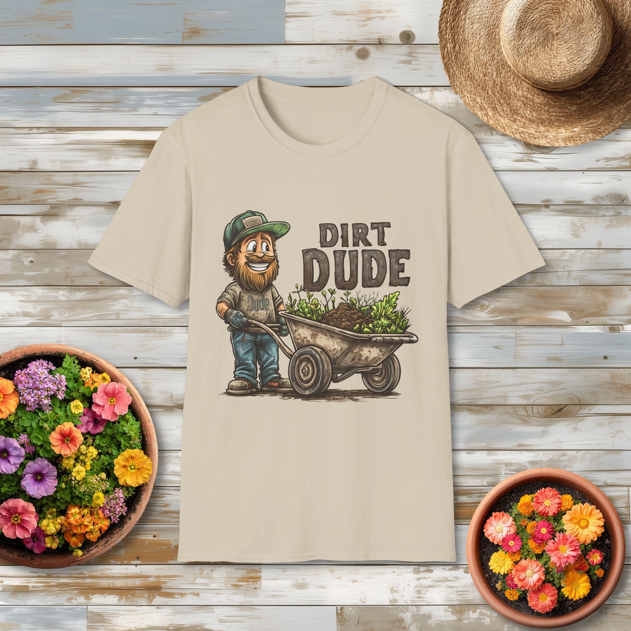 Dirt Dude with Wheelbarrow T-Shirt