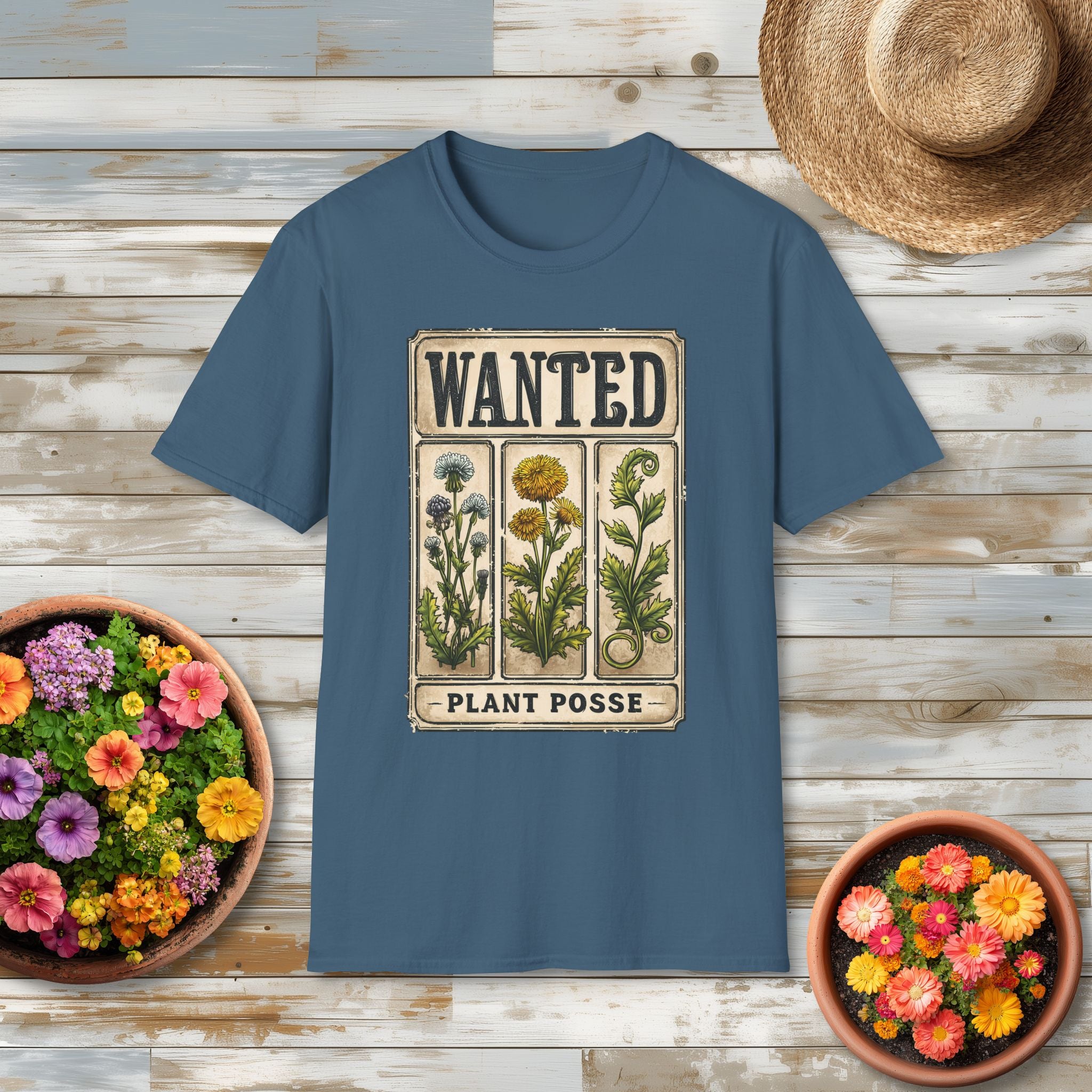 Wanted Poster Weed Plant Posse T-Shirt – Punny Garden Humor