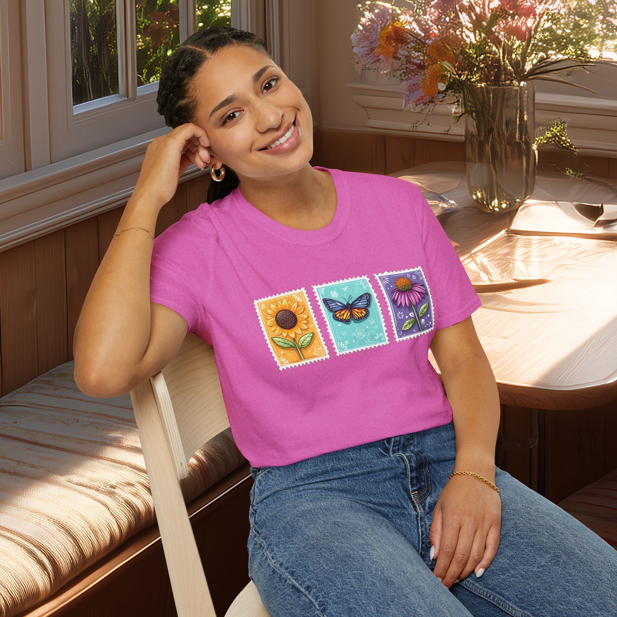 Trio of Floral Postage Stamps T-Shirt
