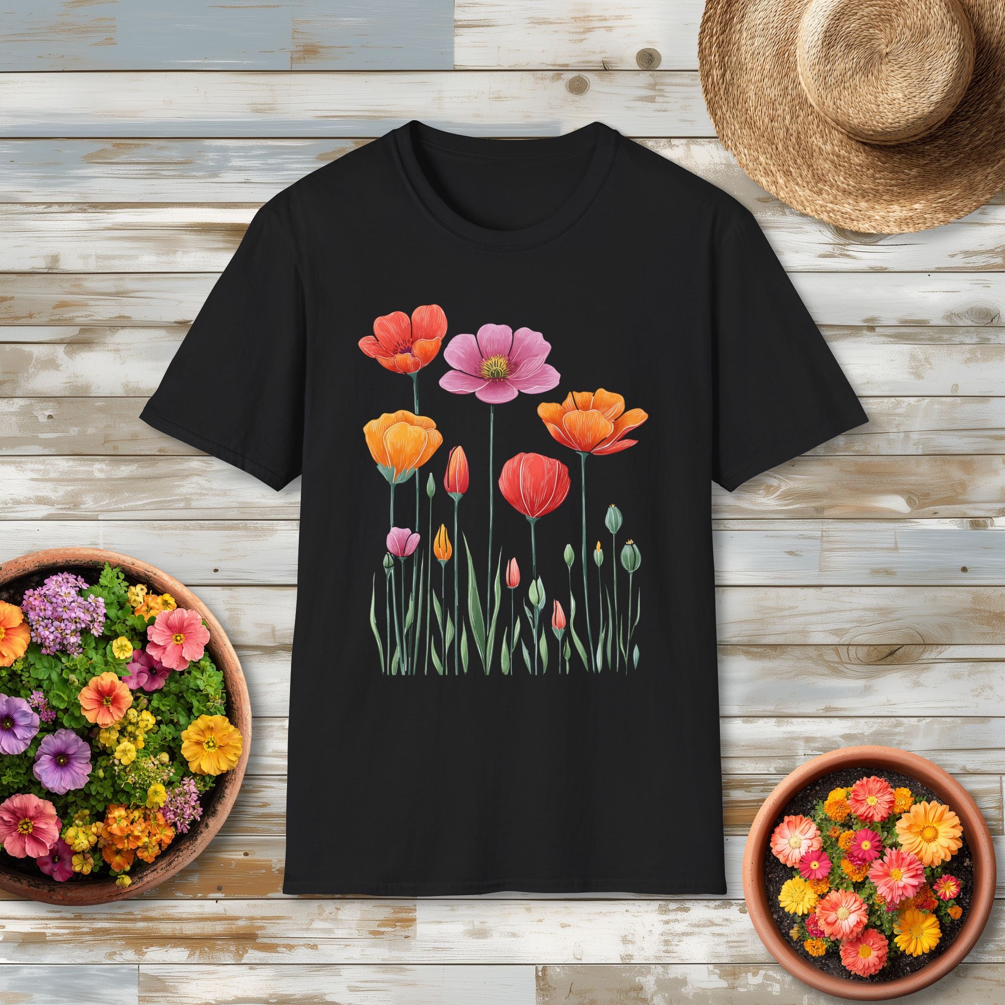 Blooming Poppies T-Shirt for Gardeners