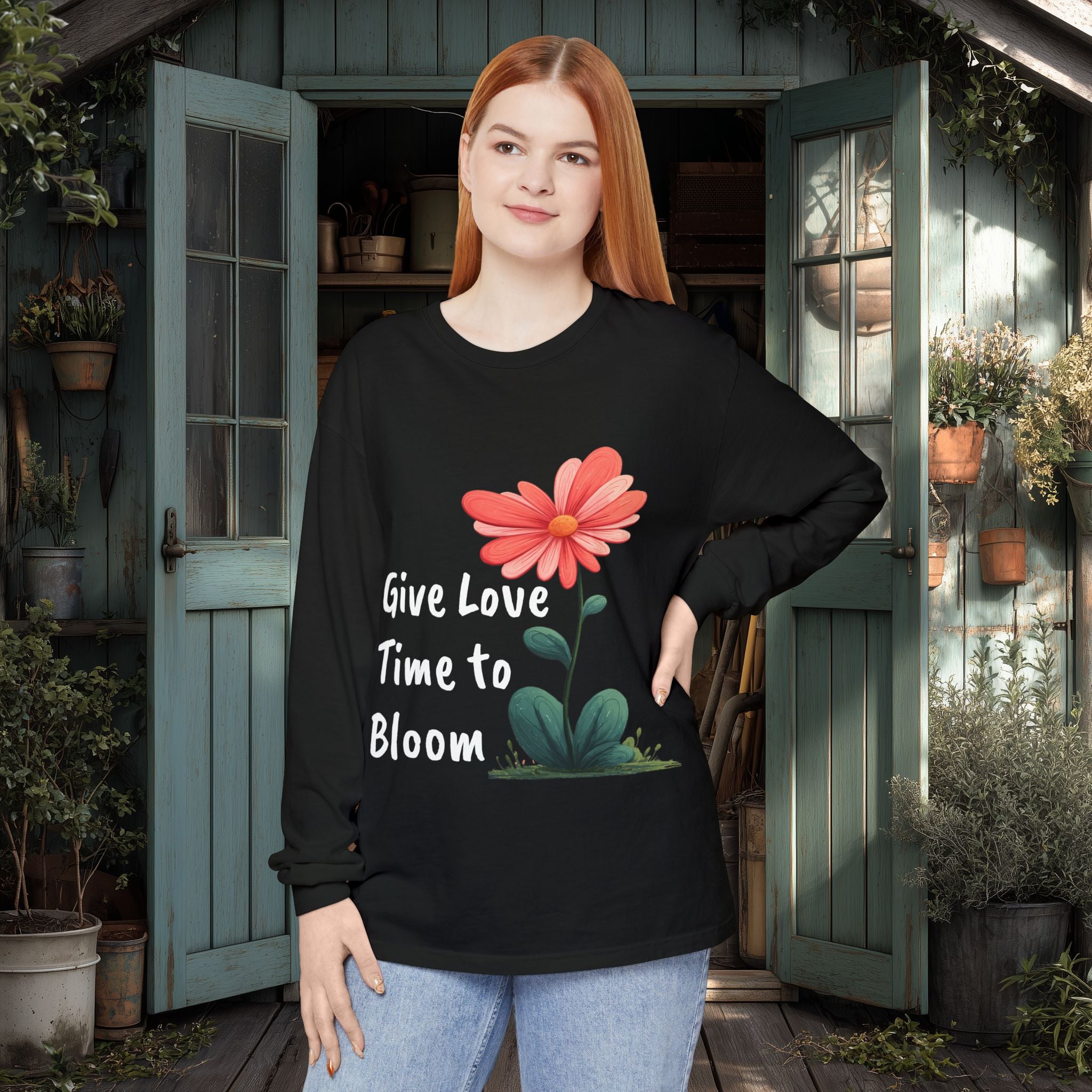 Give Love Time to Bloom Long Sleeve Tee
