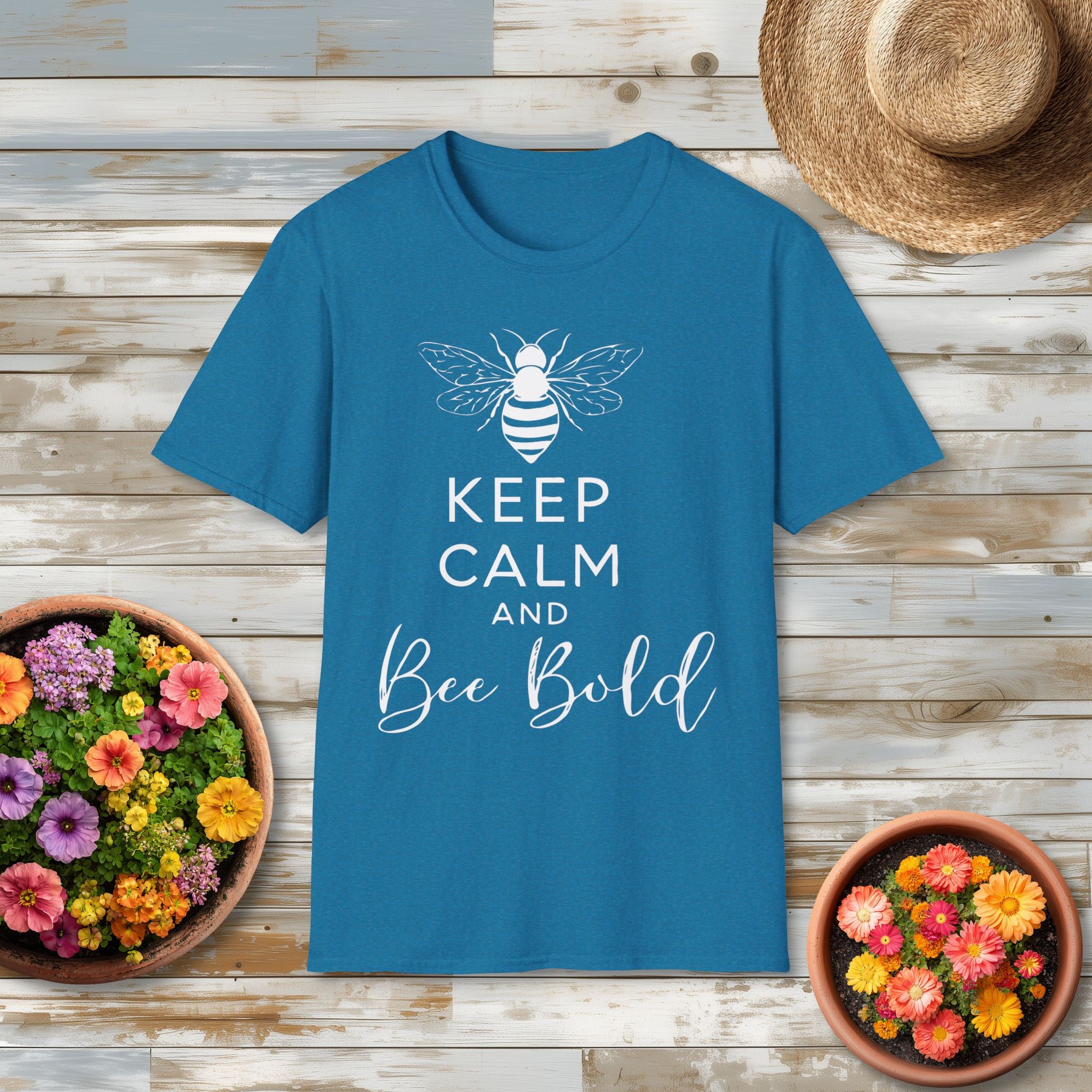Keep Calm and Bee Bold T-Shirt for Bee and Nature Lovers