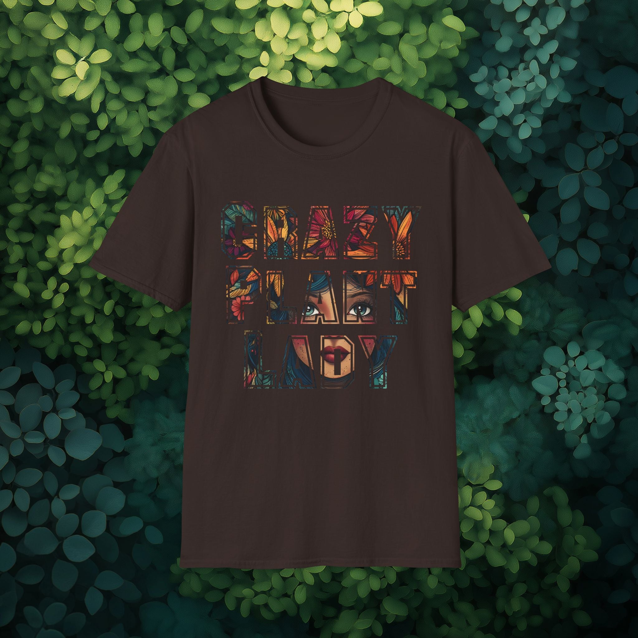 Boho Crazy Plant Lady T-Shirt for  Backyard Gardeners