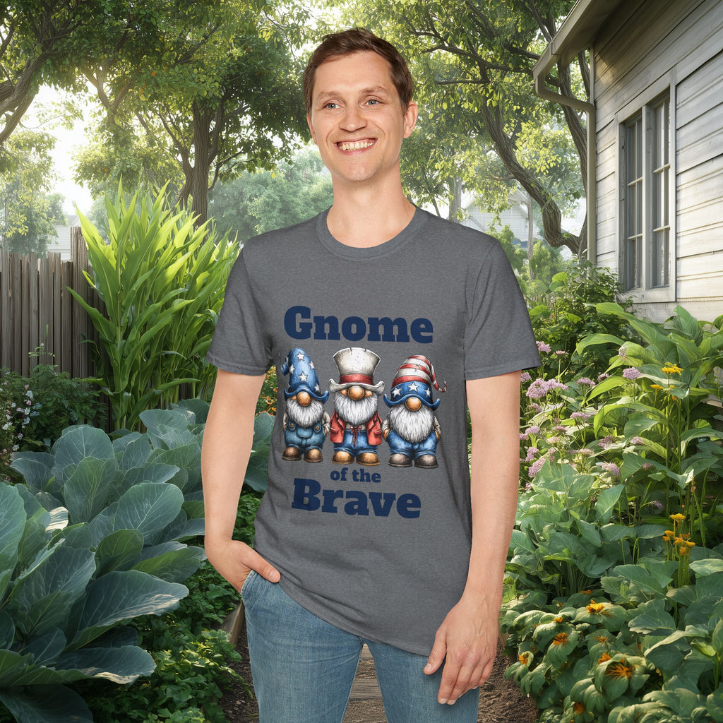 Patriotic Gnome of the Brave USA T-Shirt