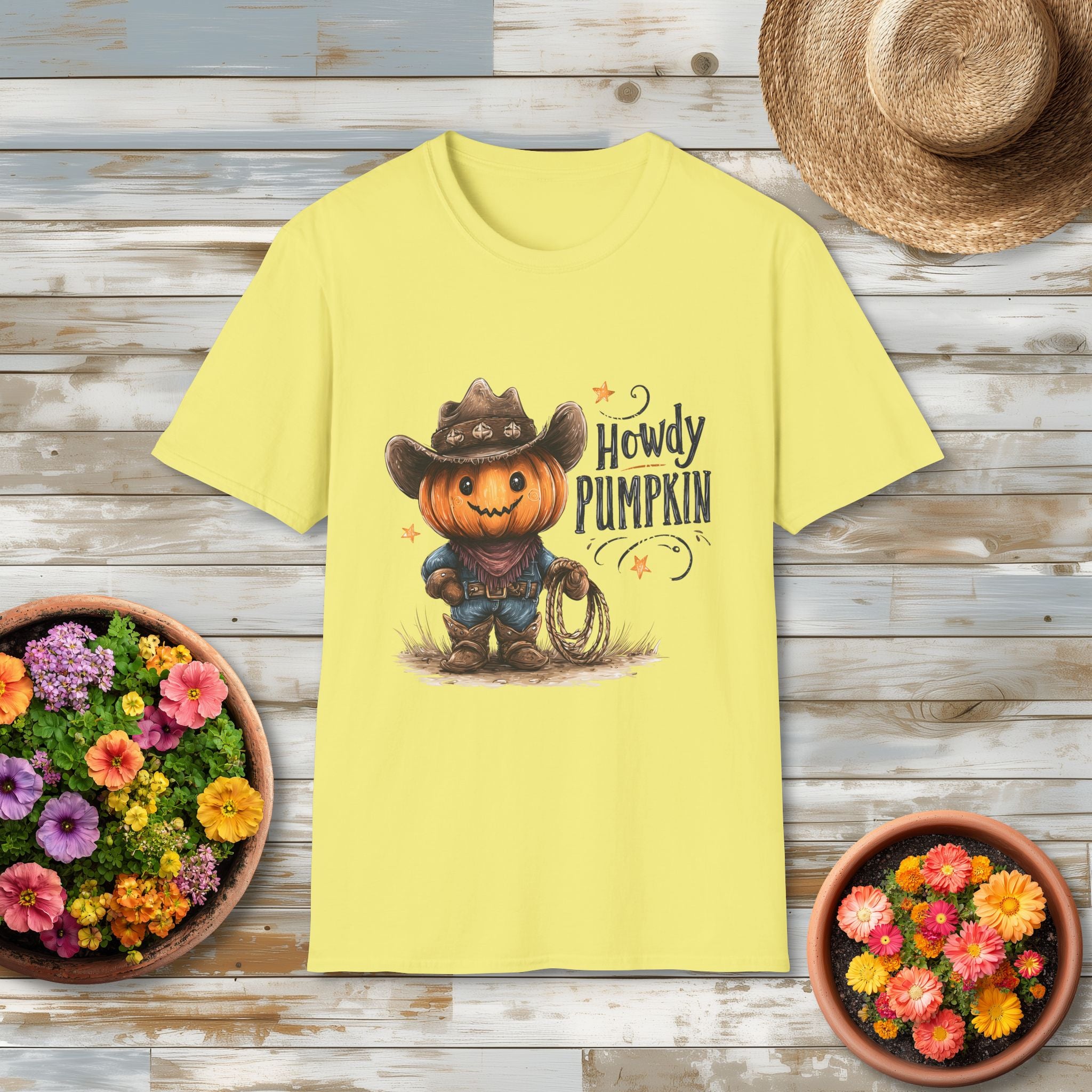 Howdy Pumpkin Cowboy Western T-Shirt
