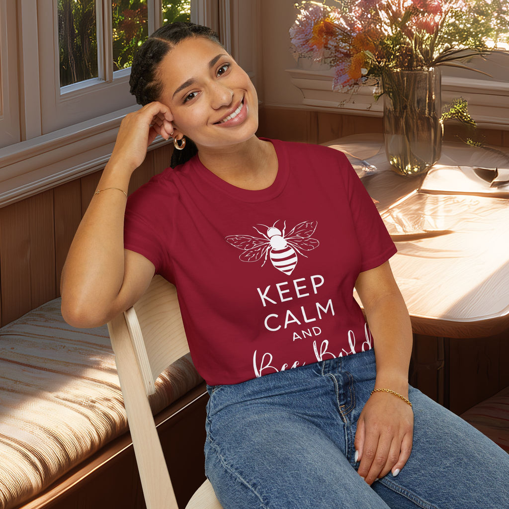 Keep Calm and Bee Bold T-Shirt for Bee and Nature Lovers
