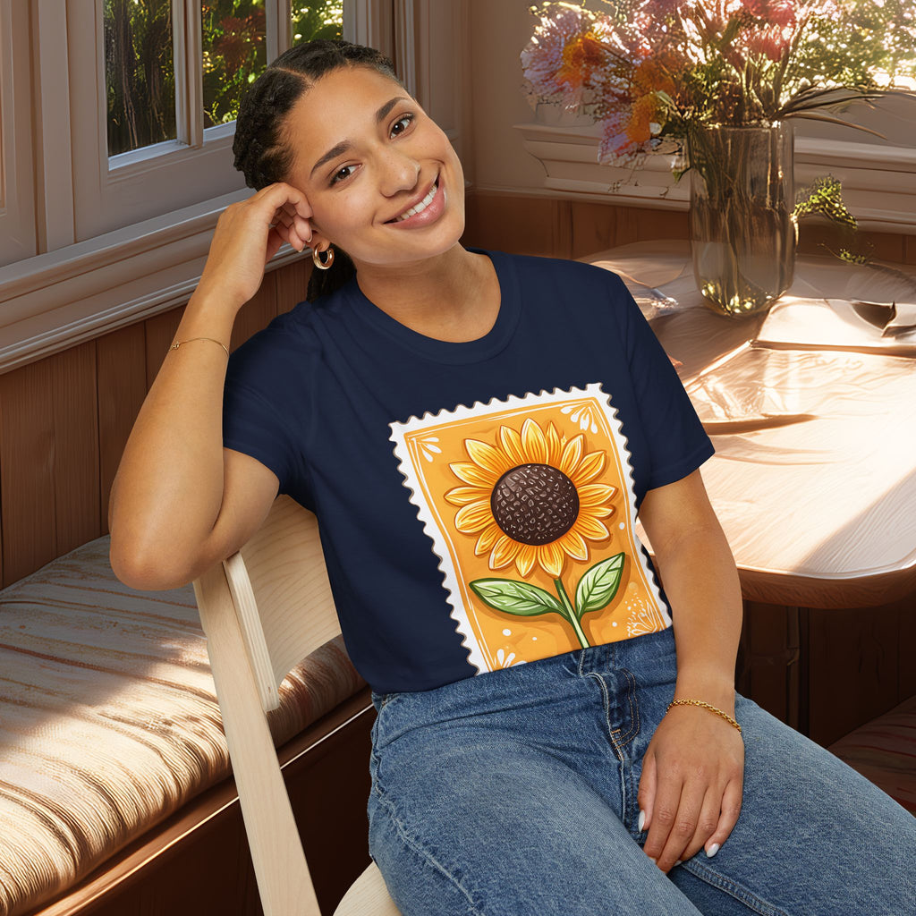 Sunflower Postage Stamp T-Shirt