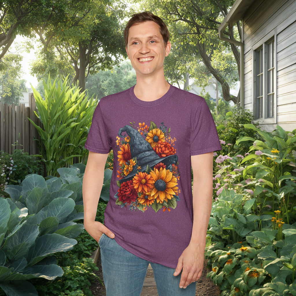 Autumn Floral Witches Hat T-Shirt