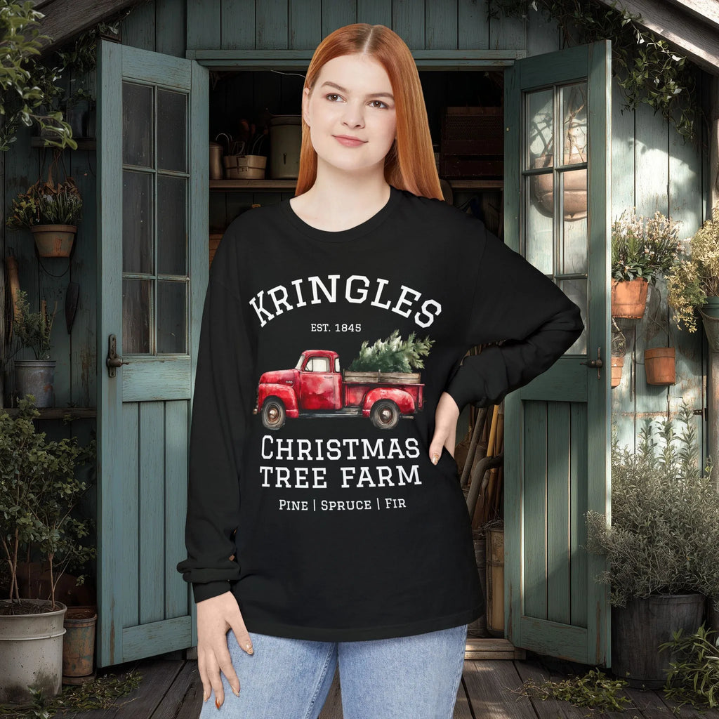 Kringles Christmas Tree Farm Long Sleeve Tee
