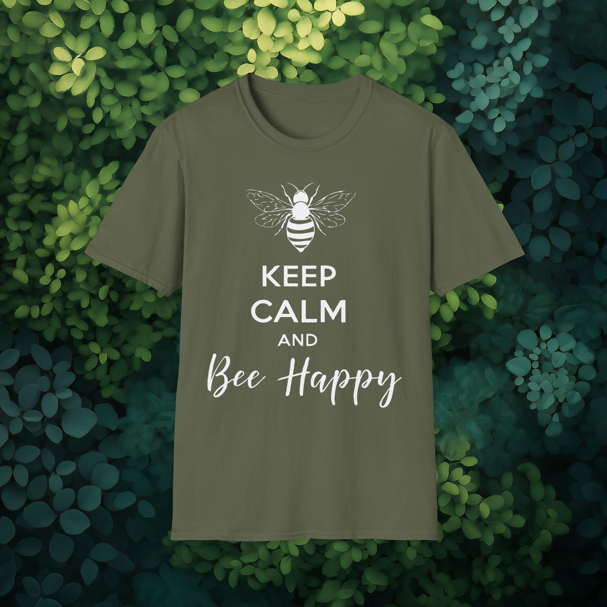 Keep Calm and Bee Happy Motivational T-Shirt