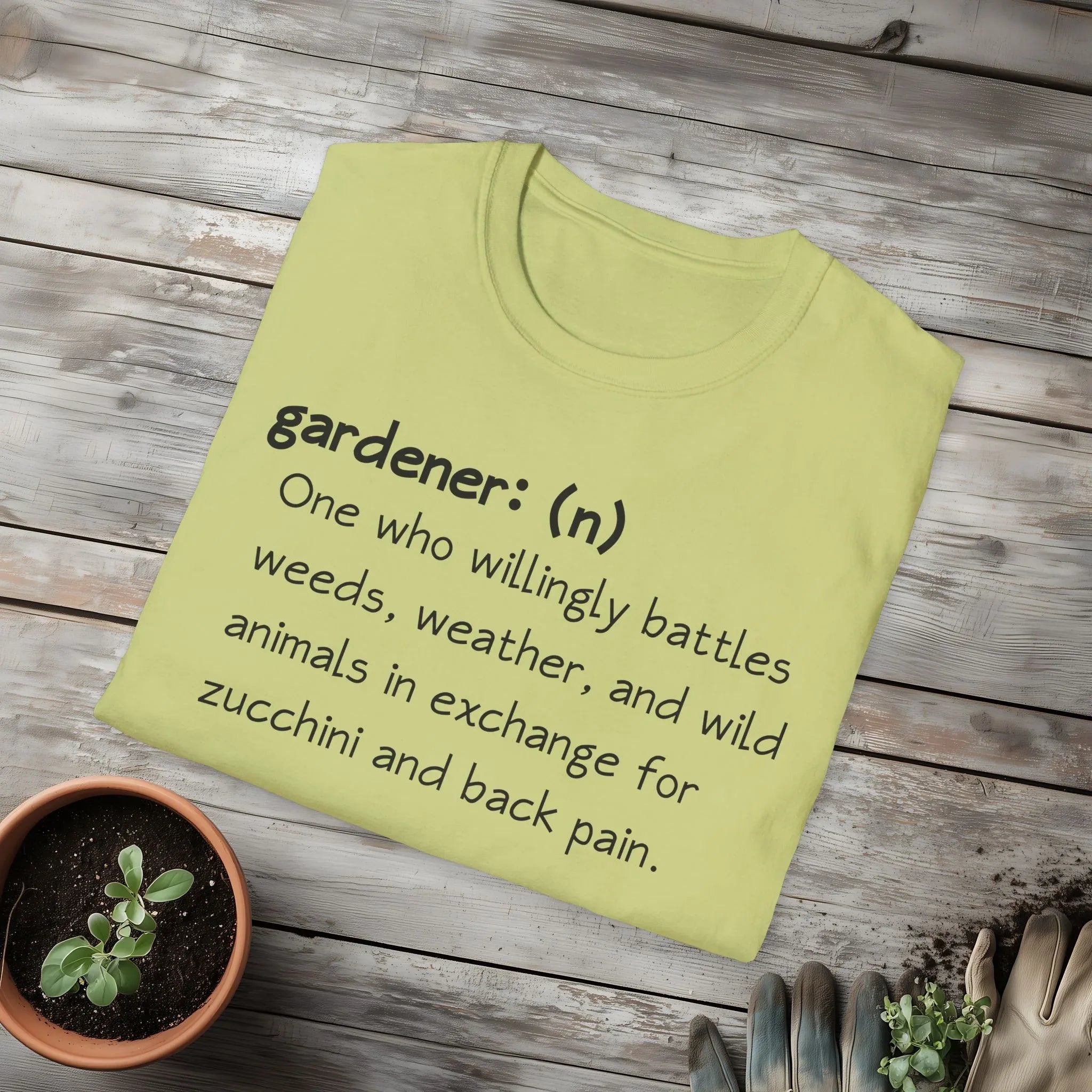 Gardener Definition, Zucchini and Back Pain T-Shirt