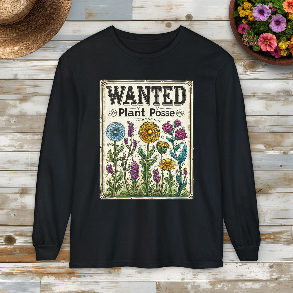 Plant Posse Wanted Poster Long Sleeve T-Shirt