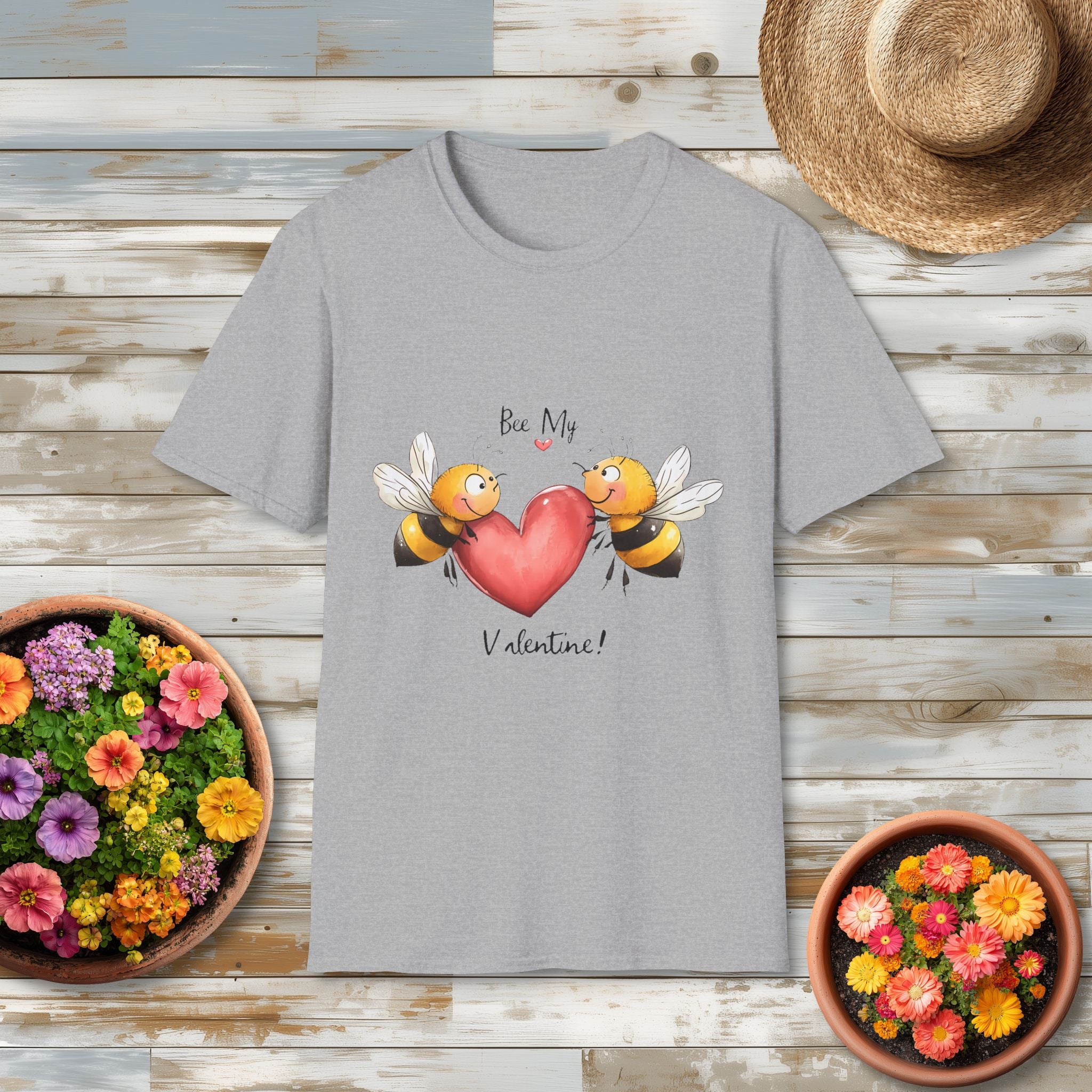 Cute Cartoon Bee My Valentine T-shirt