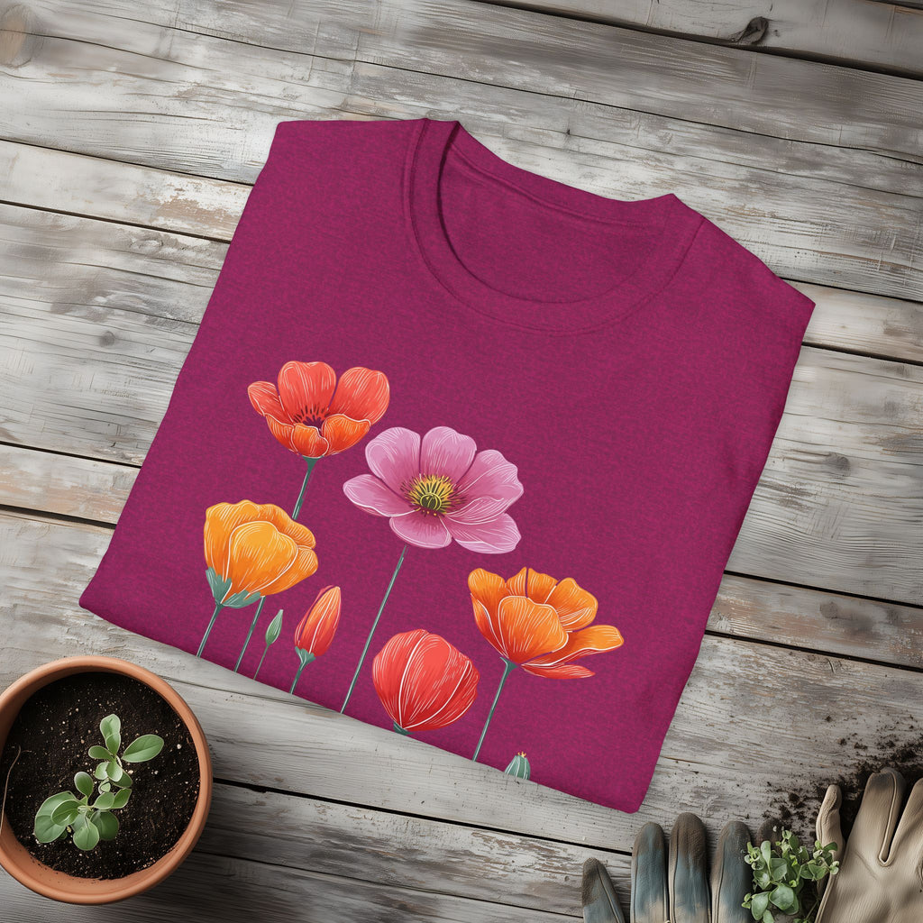Blooming Poppies T-Shirt for Gardeners