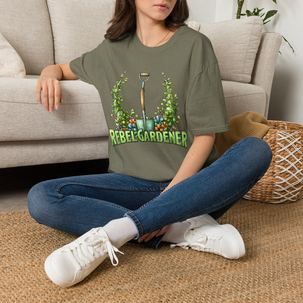 Floral Rebel Gardener Emblem T-Shirt