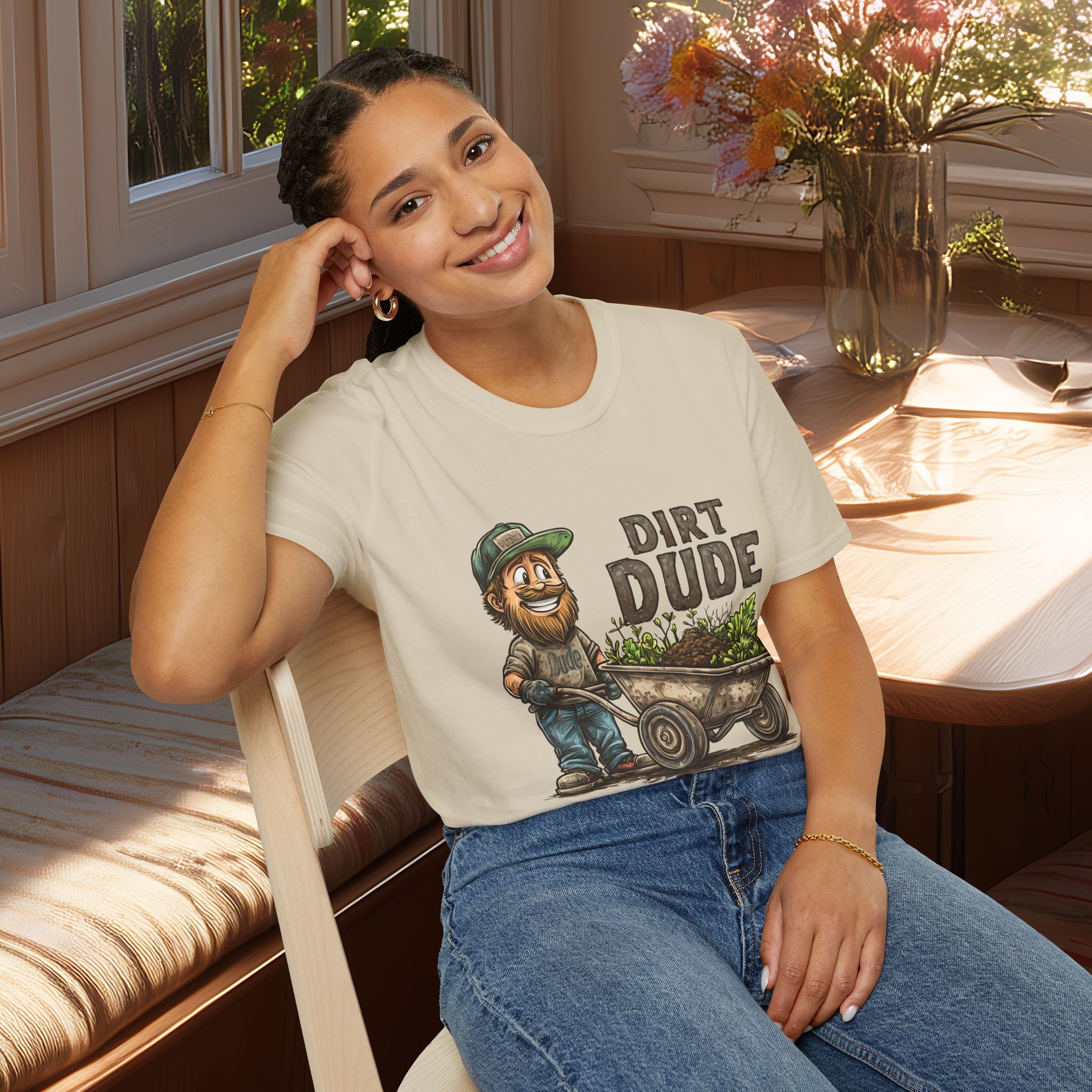 Dirt Dude with Wheelbarrow T-Shirt