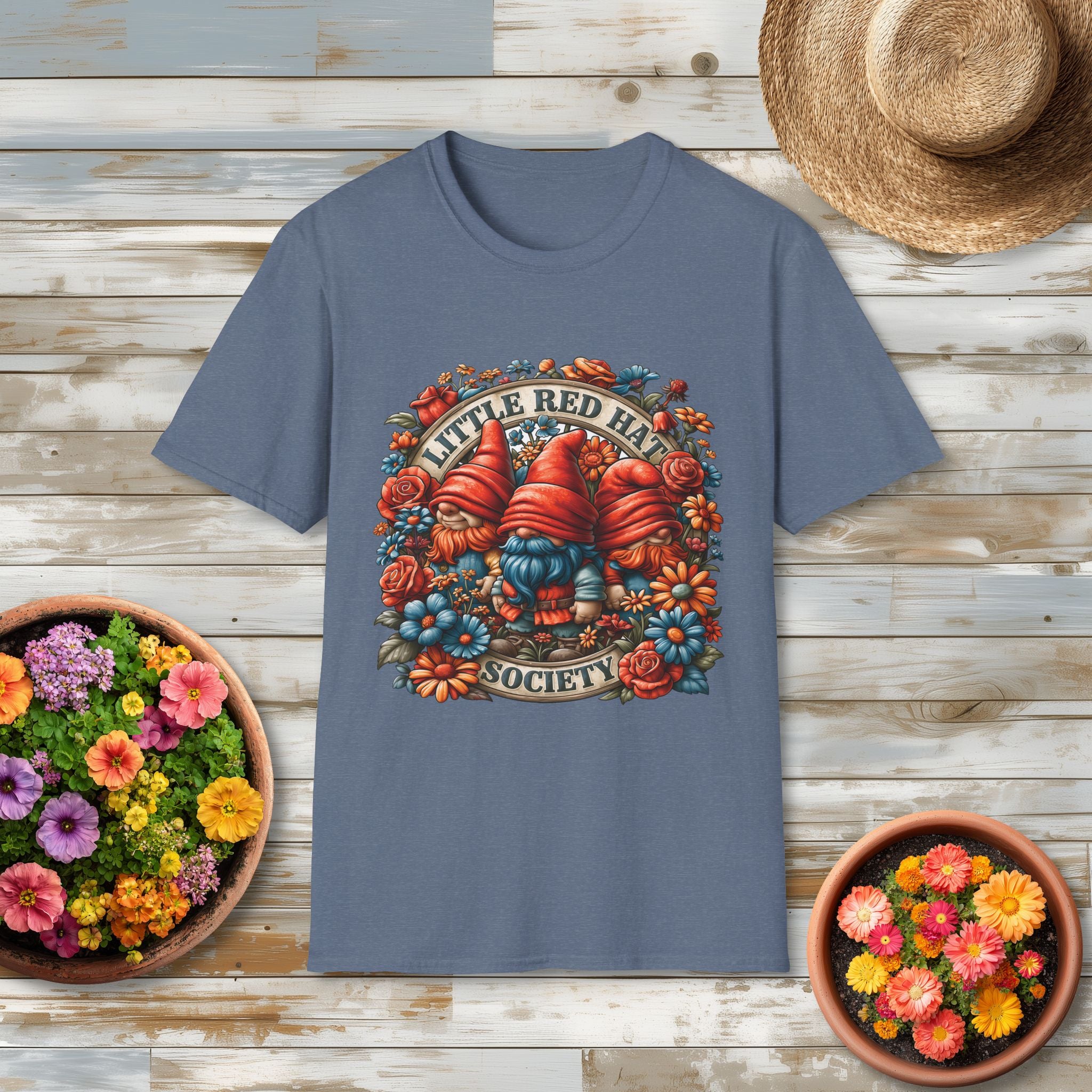 Garden Gnome Little Red Hat Society T-Shirt