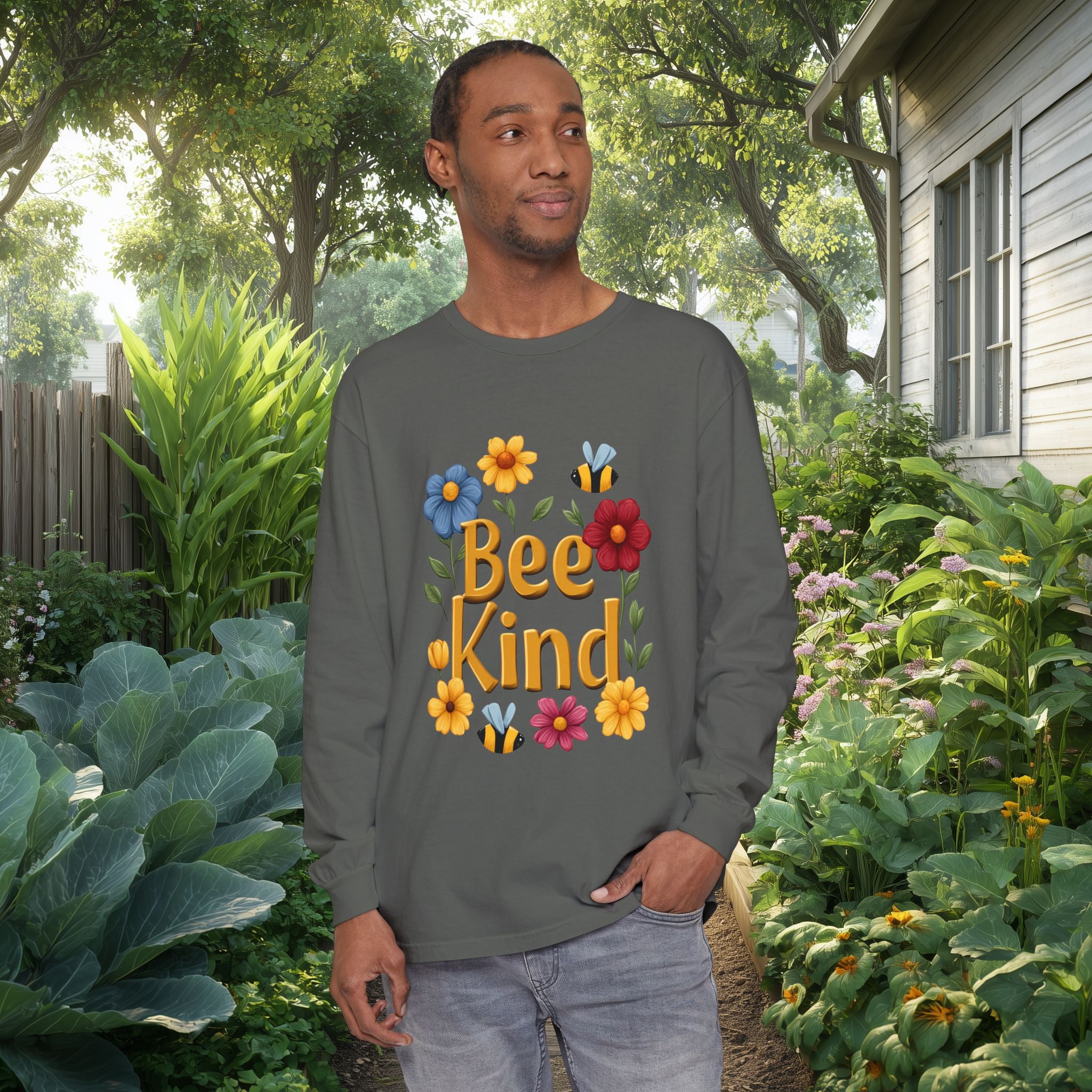 Bee Kind Bloom and Bee Long Sleeve Tee