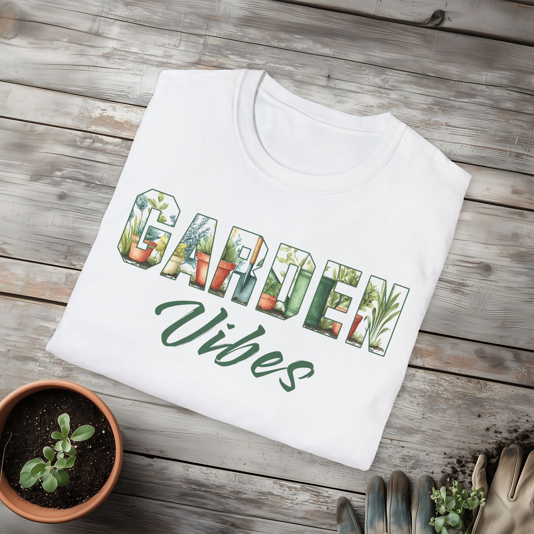 Garden Vibes T-Shirt for Plant Lovers and Gardeners
